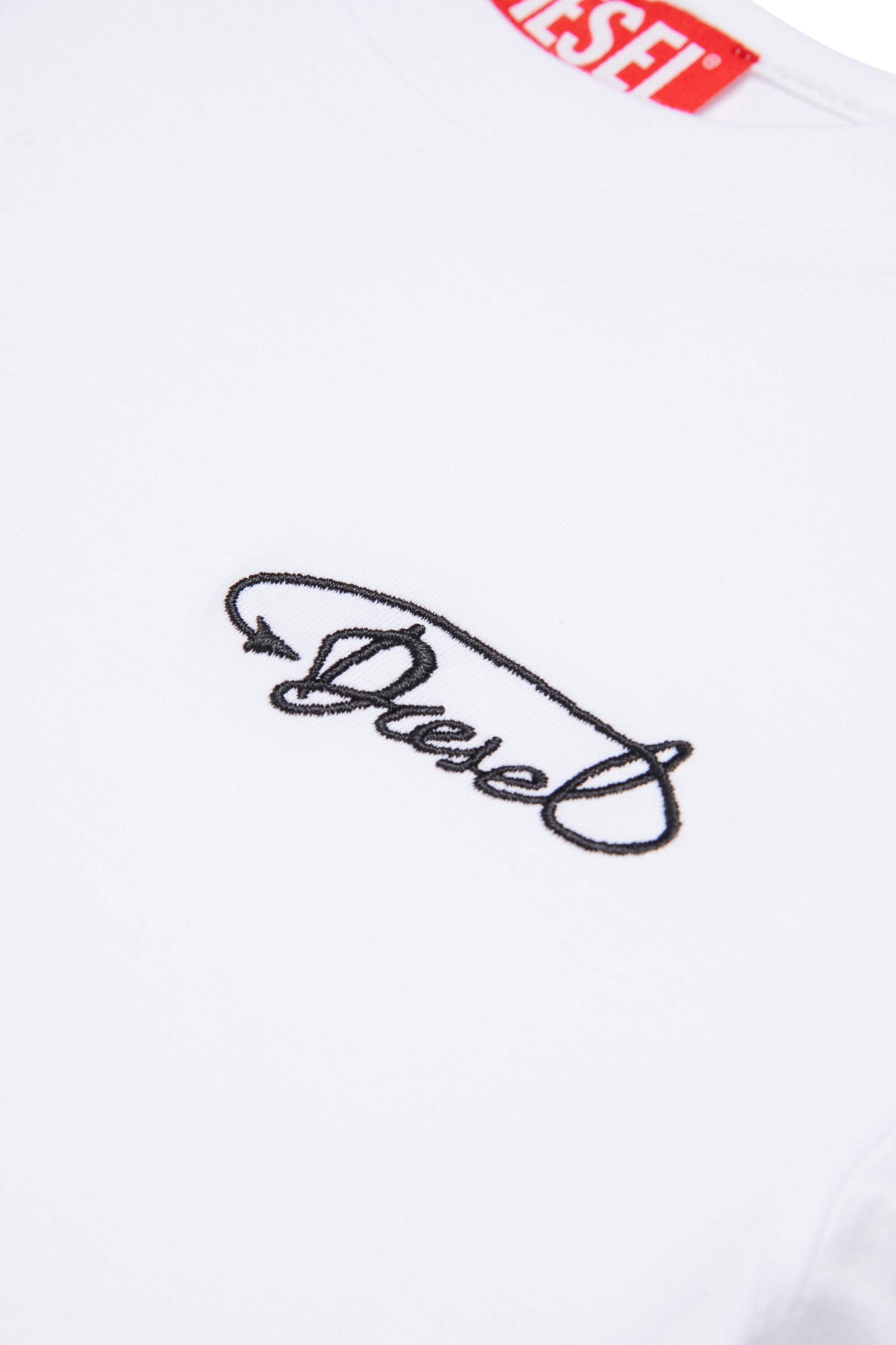 Jersey T-shirt with cursive Diesel logo