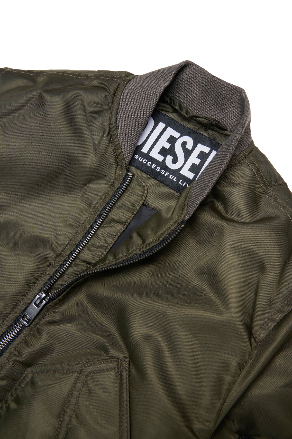 Bomber jacket with logo and zipped pockets