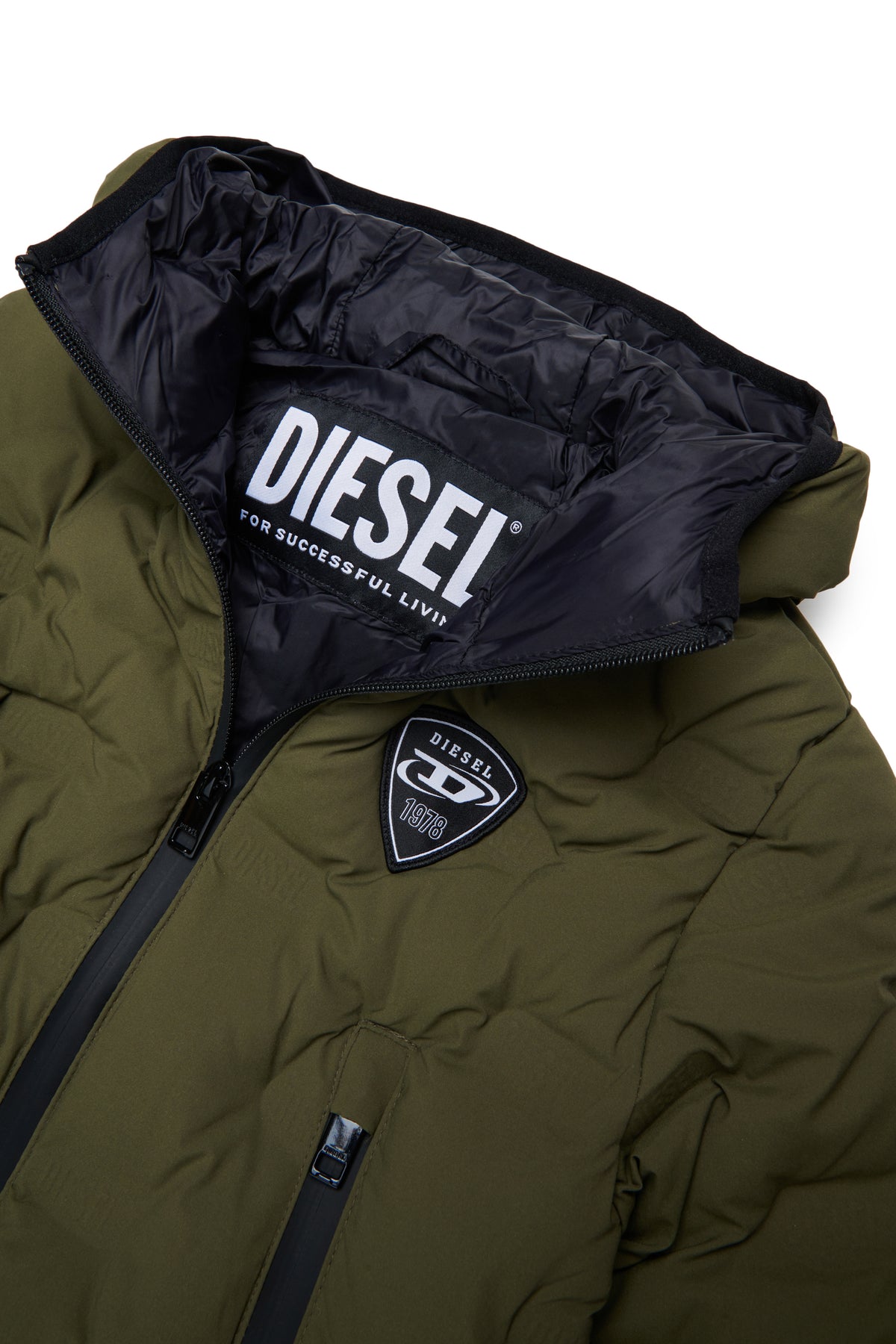 Padded jacket with logo