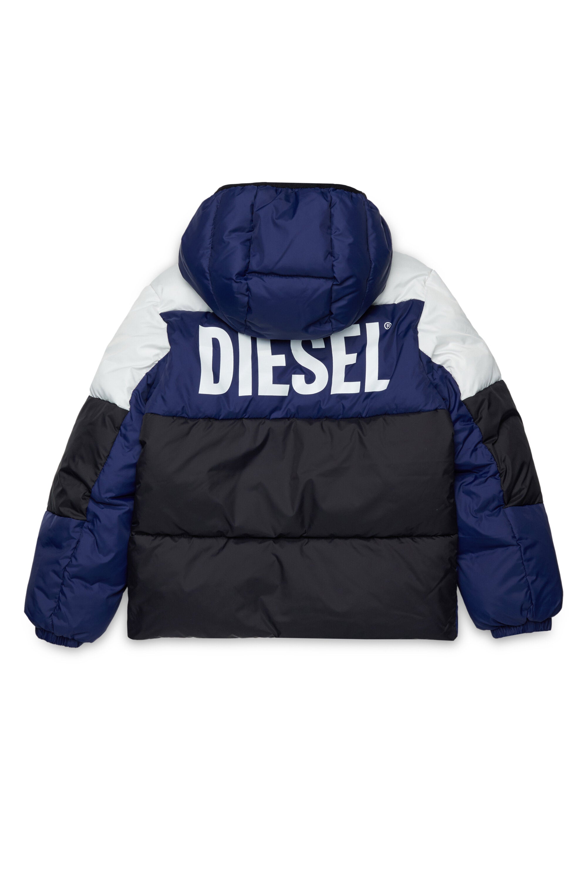 Colorblock padded jacket with logo