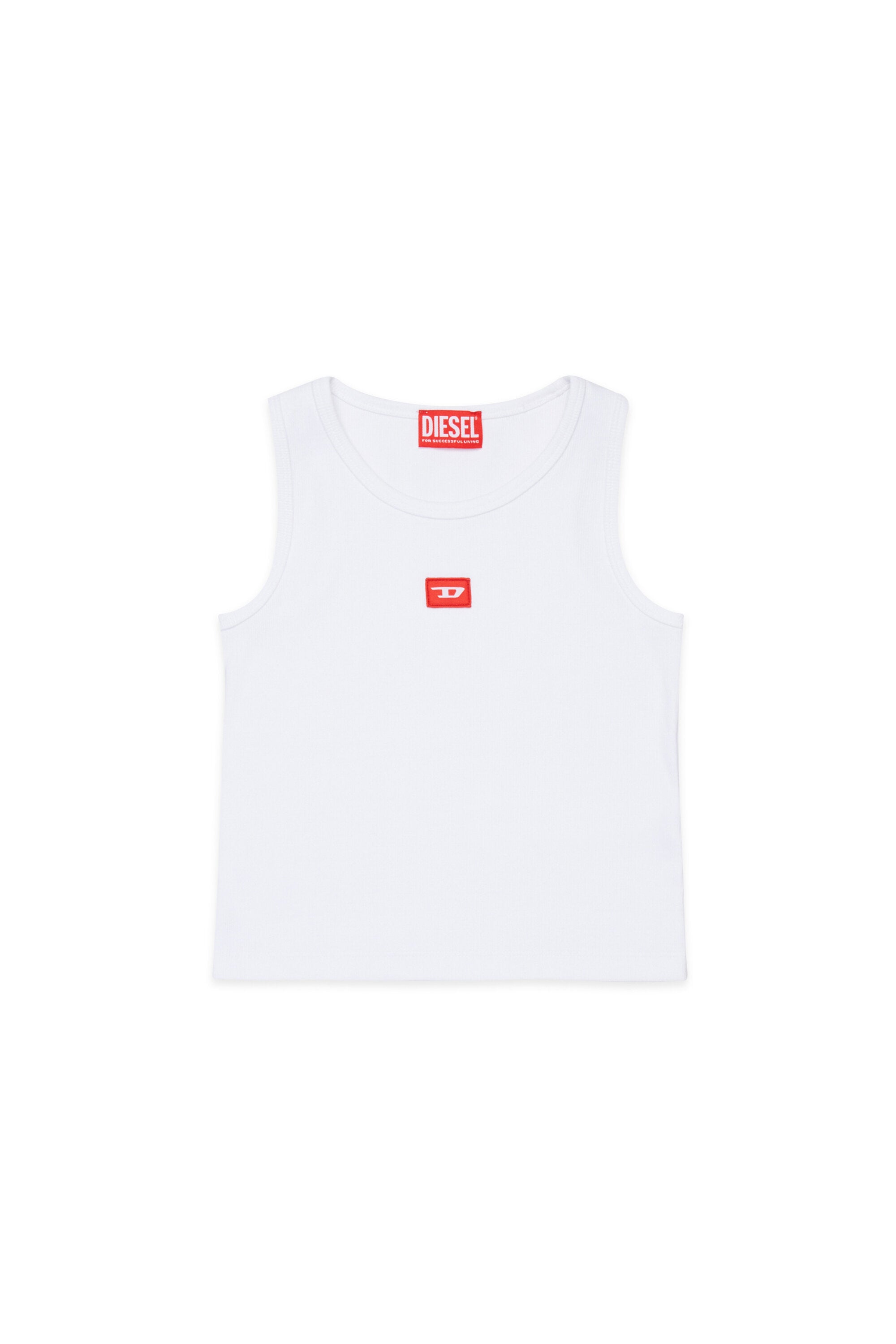 Sleeveless T-shirt with logo