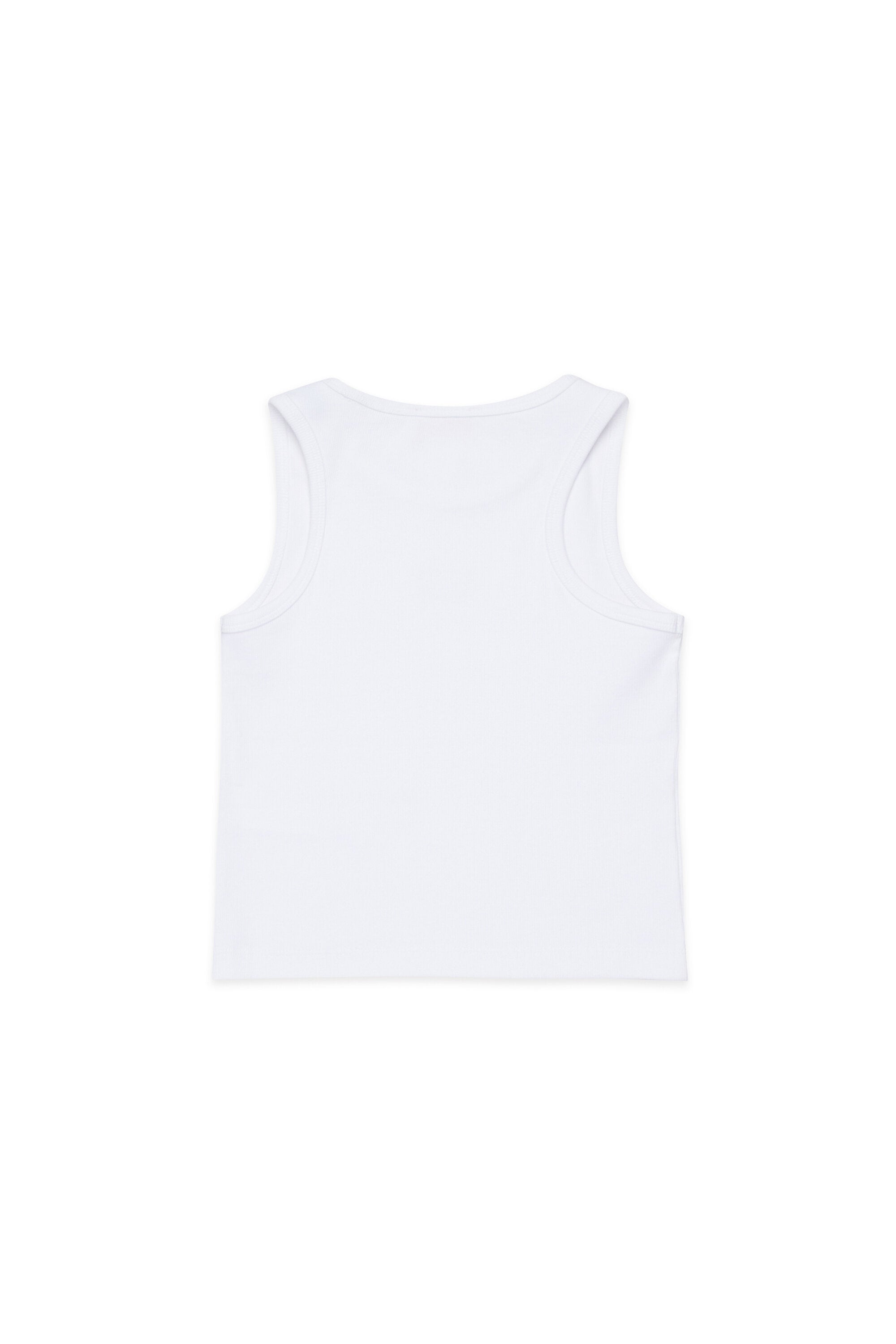 Sleeveless T-shirt with logo