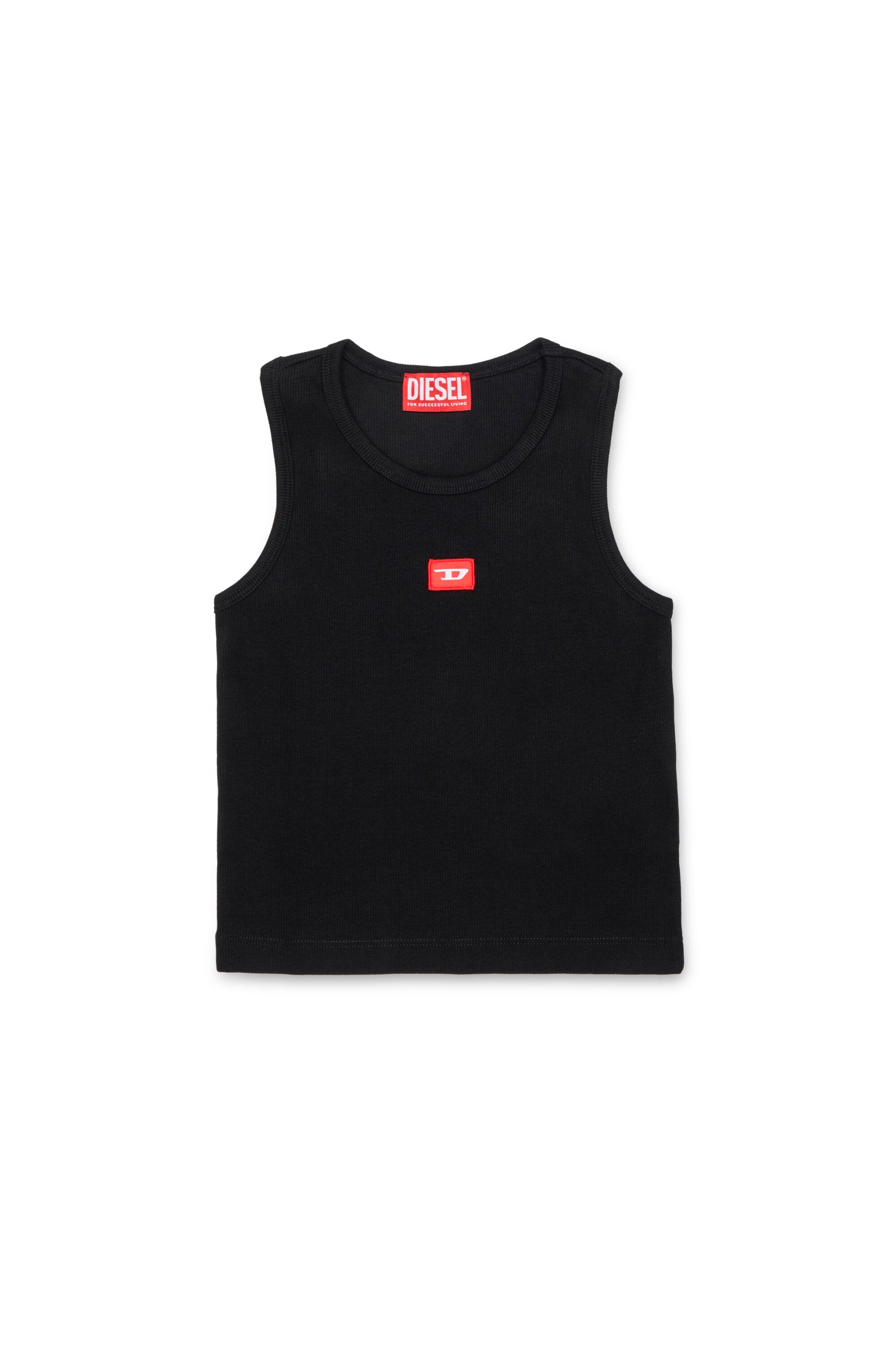 Sleeveless T-shirt with logo