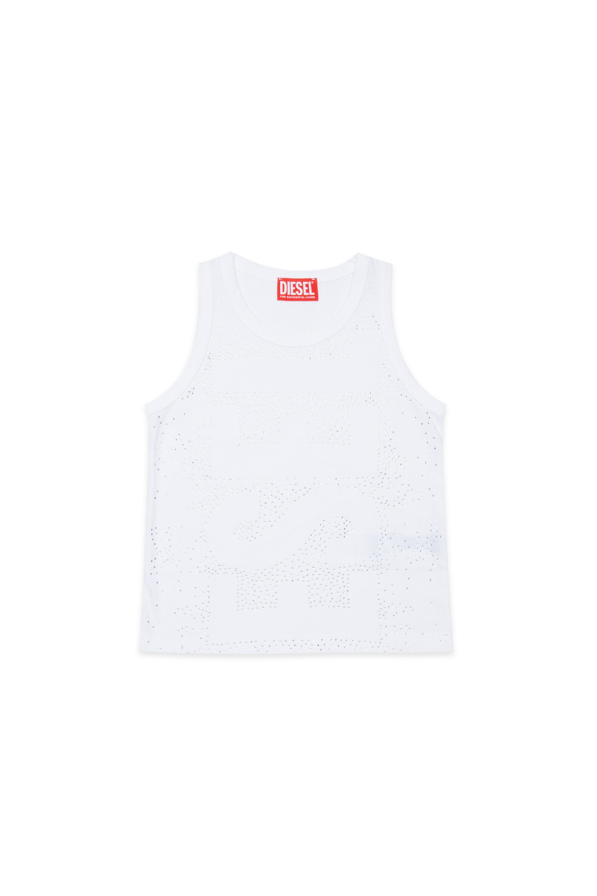 Sleeveless T-shirt with logo