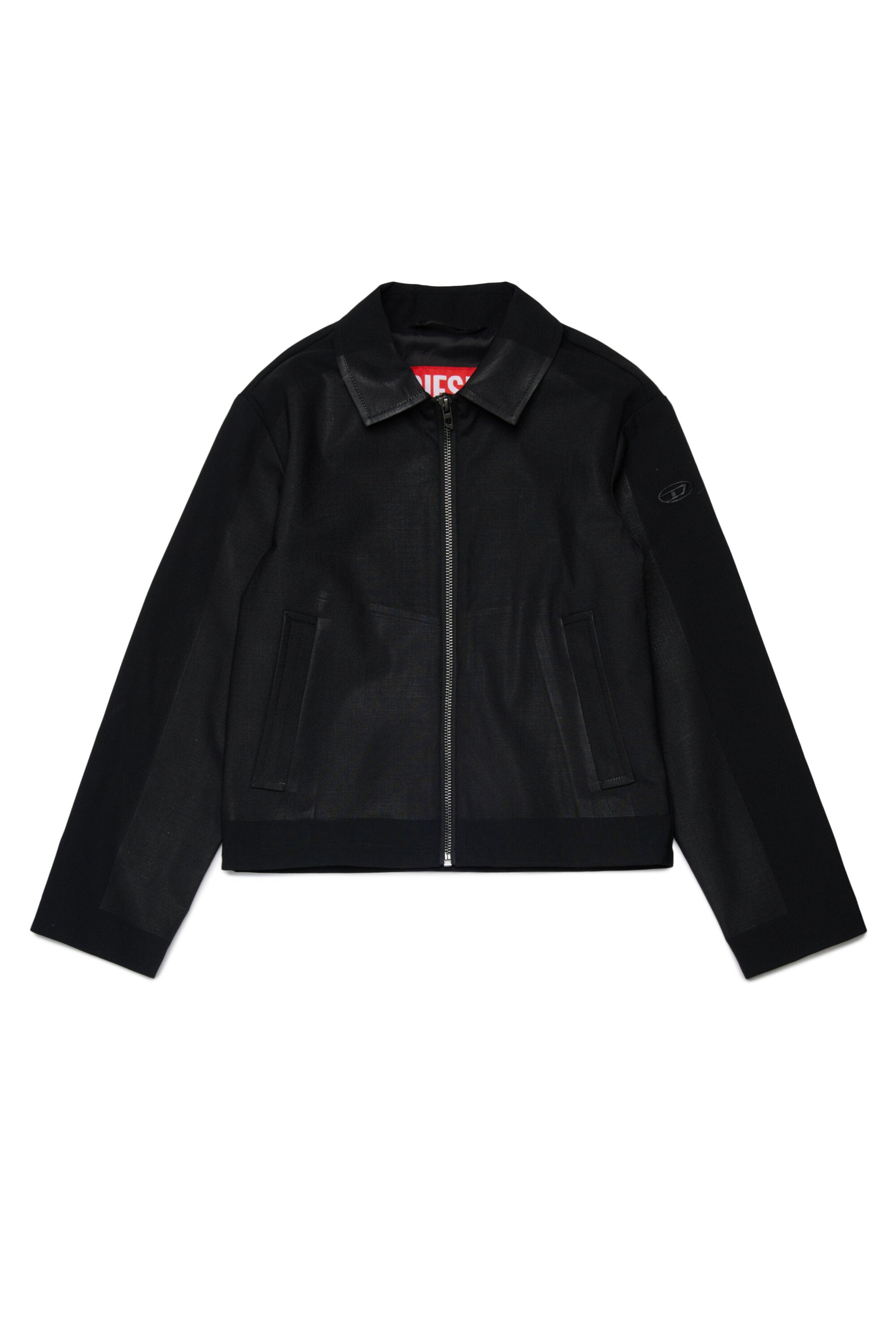 Biker jacket with logo