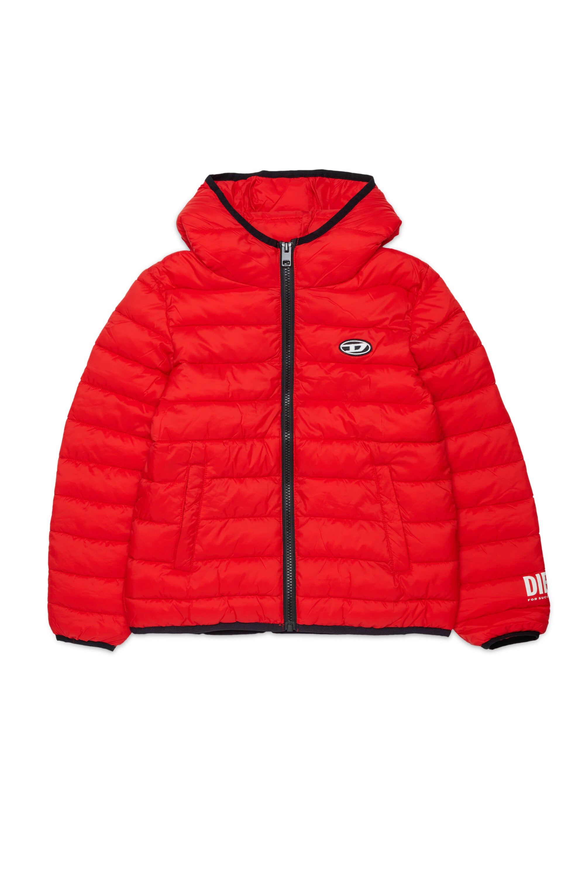 Padded jacket with printed logo