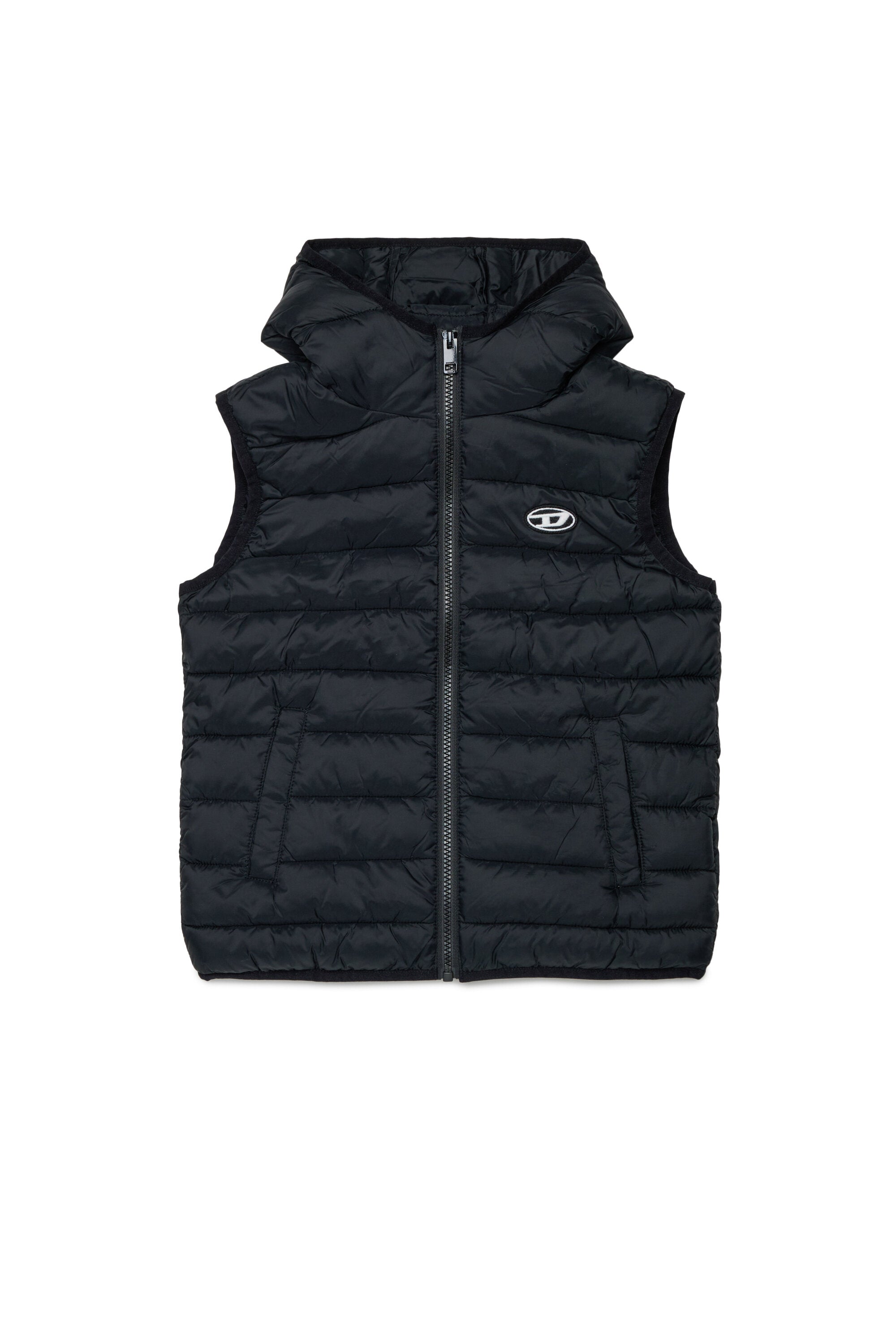 Padded jacket with printed logo