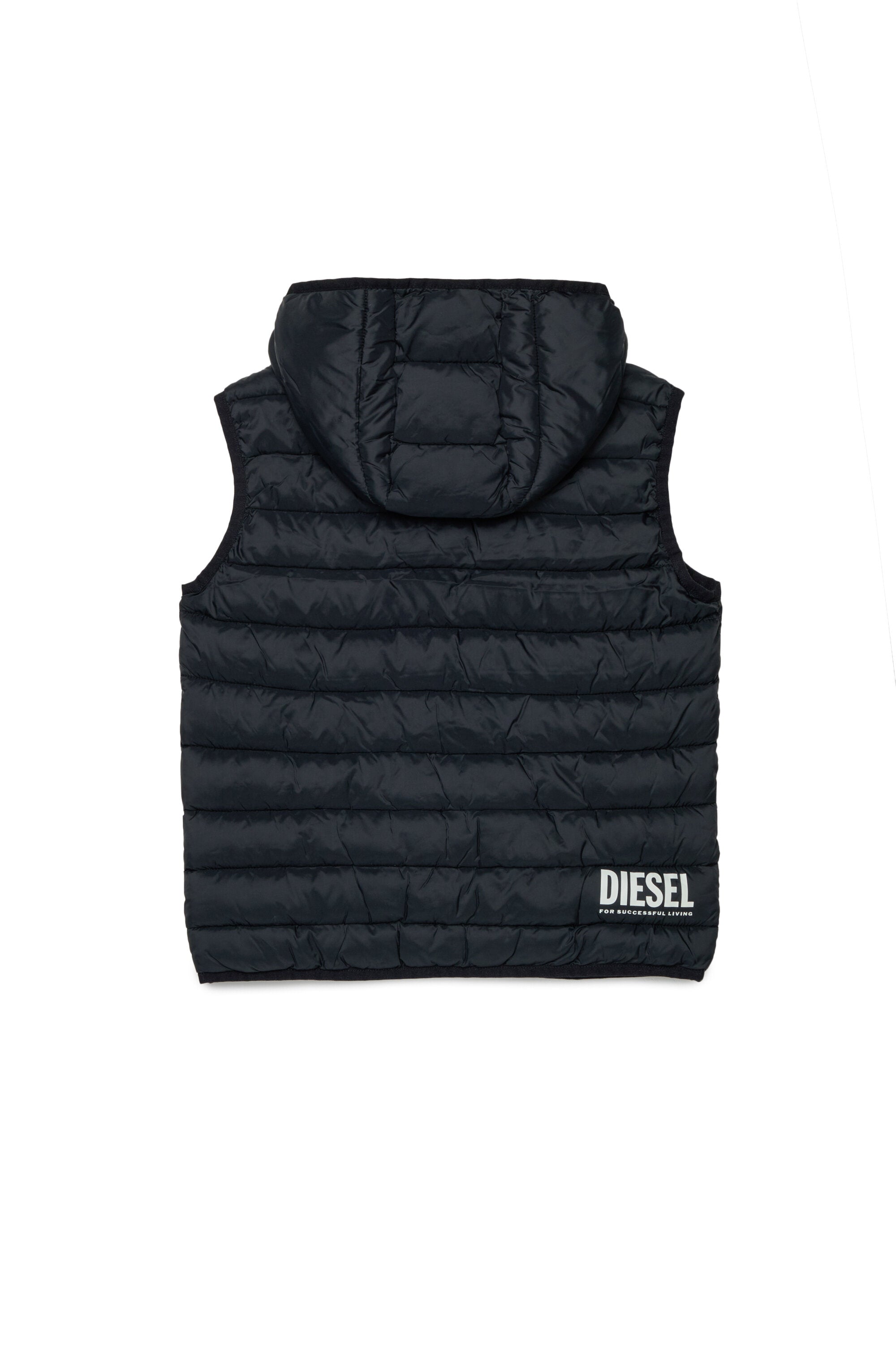 Padded jacket with printed logo