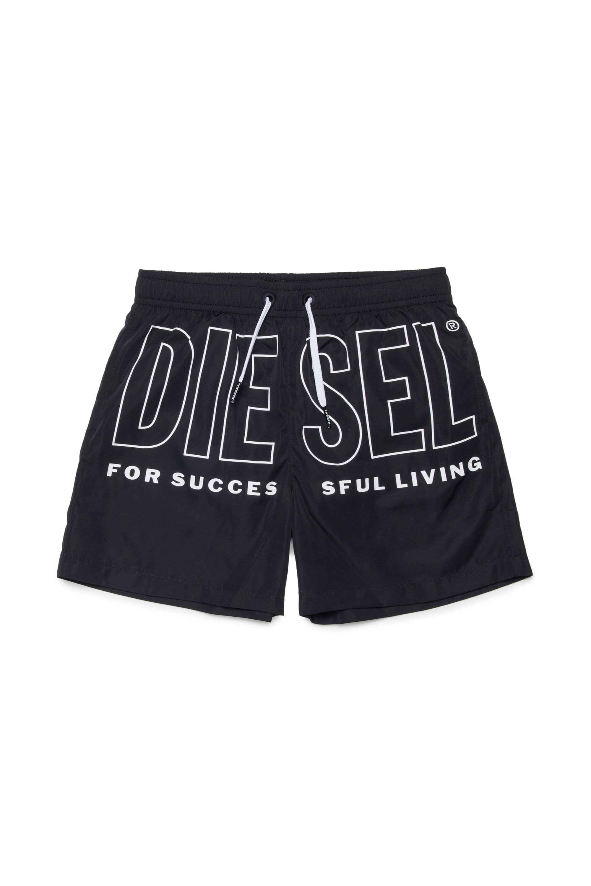 Boxer swimsuit with logo