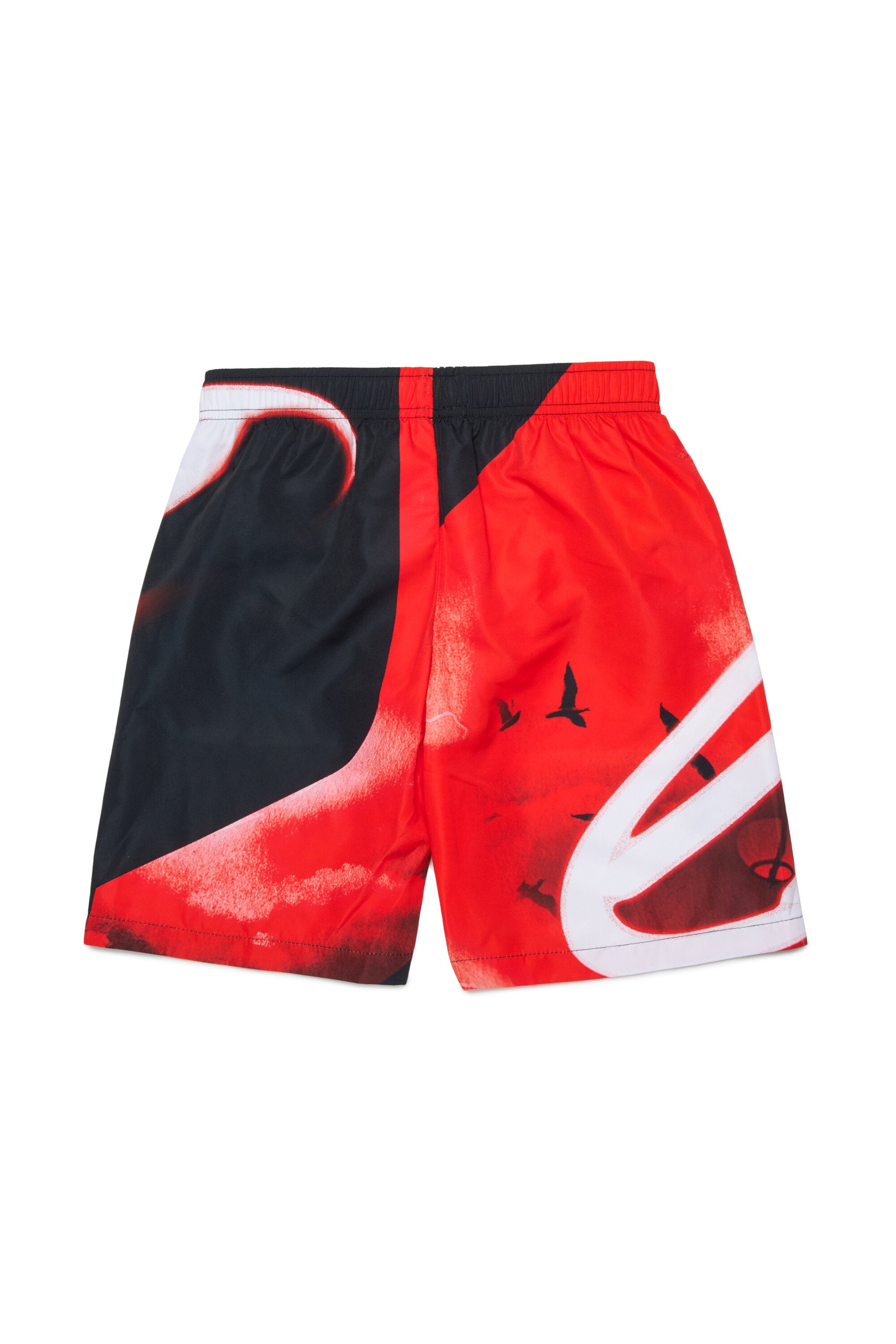 Boxer swim shorts with logo