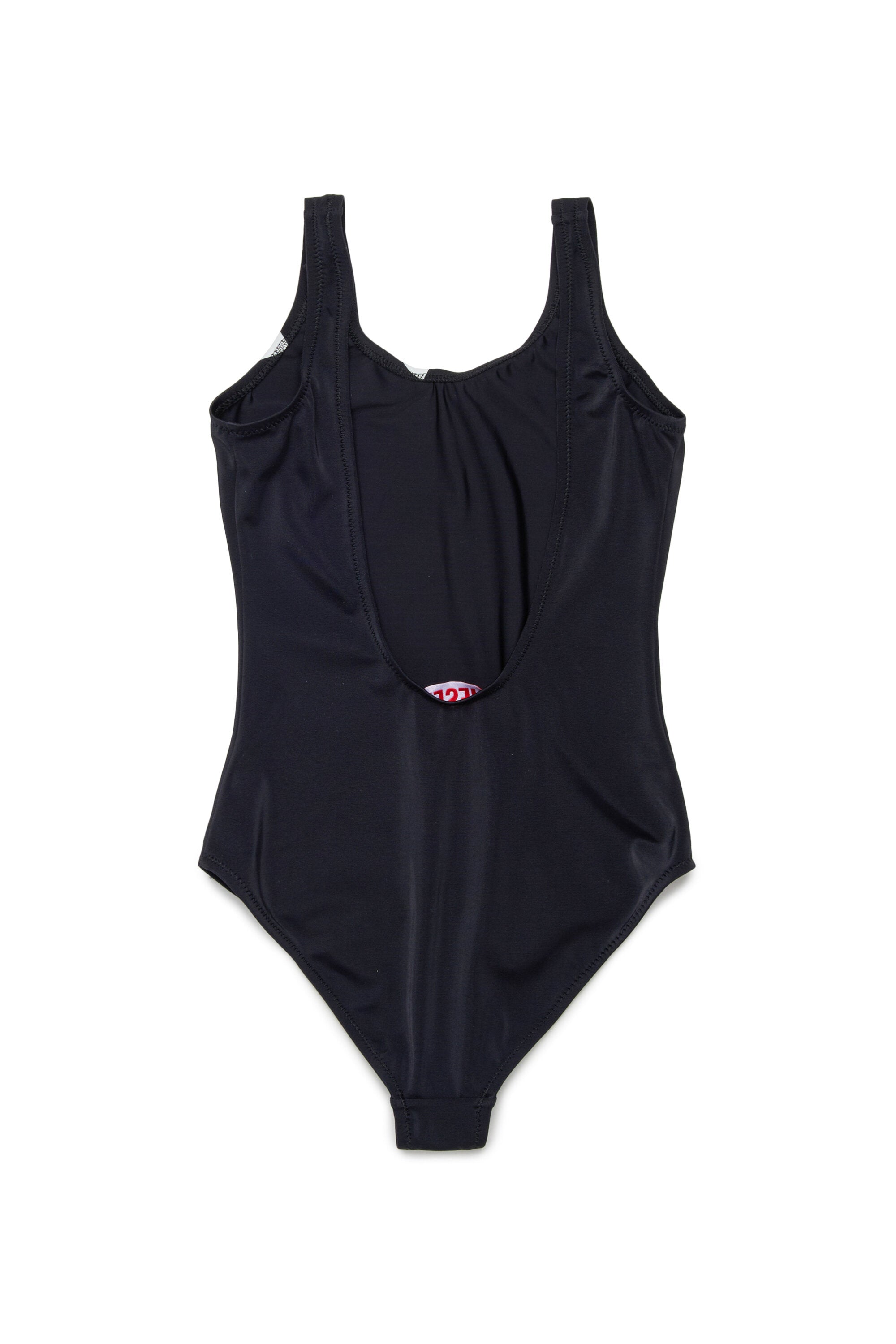 One-piece swimsuit with logo