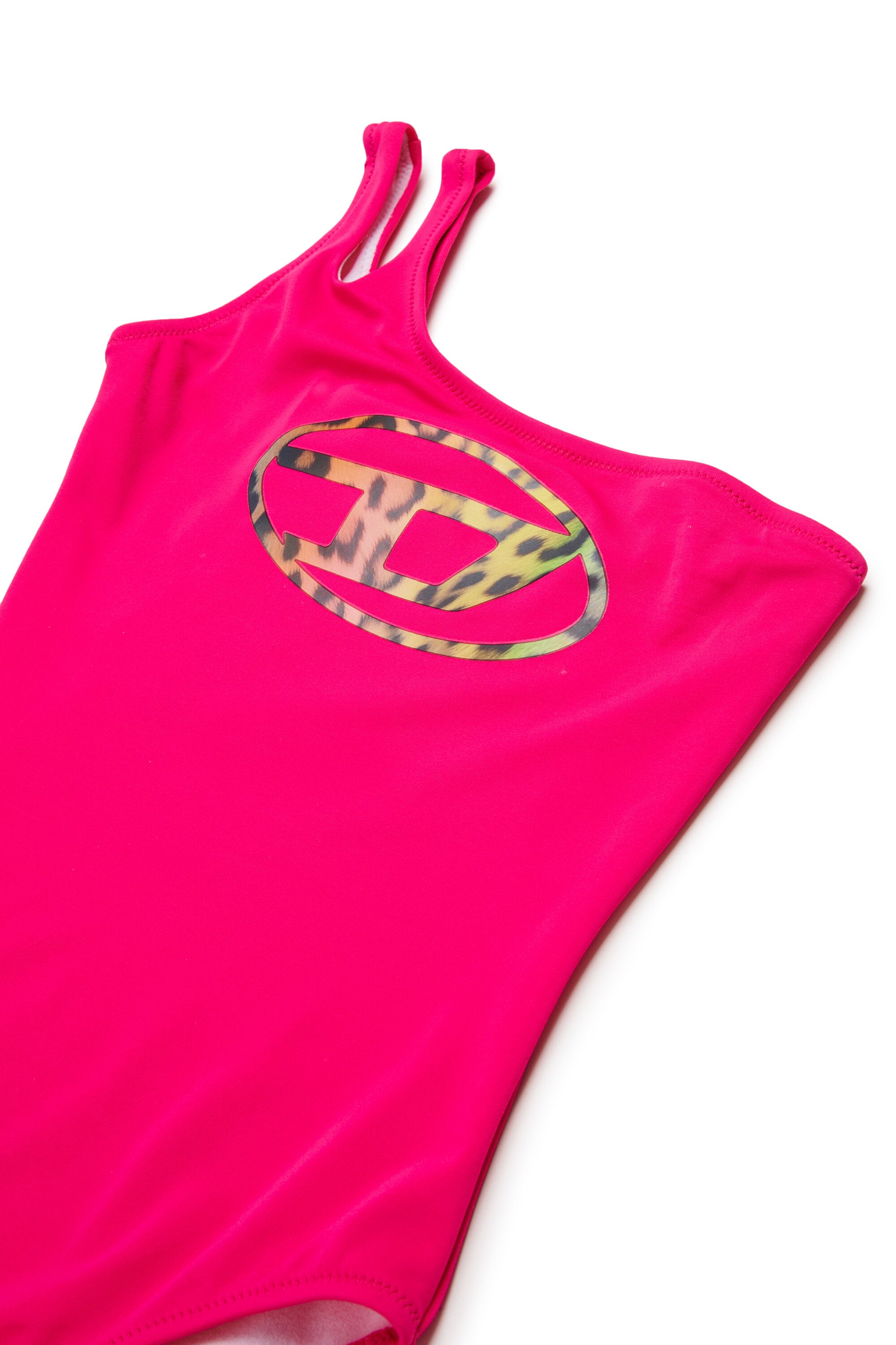 One-piece swimsuit with logo