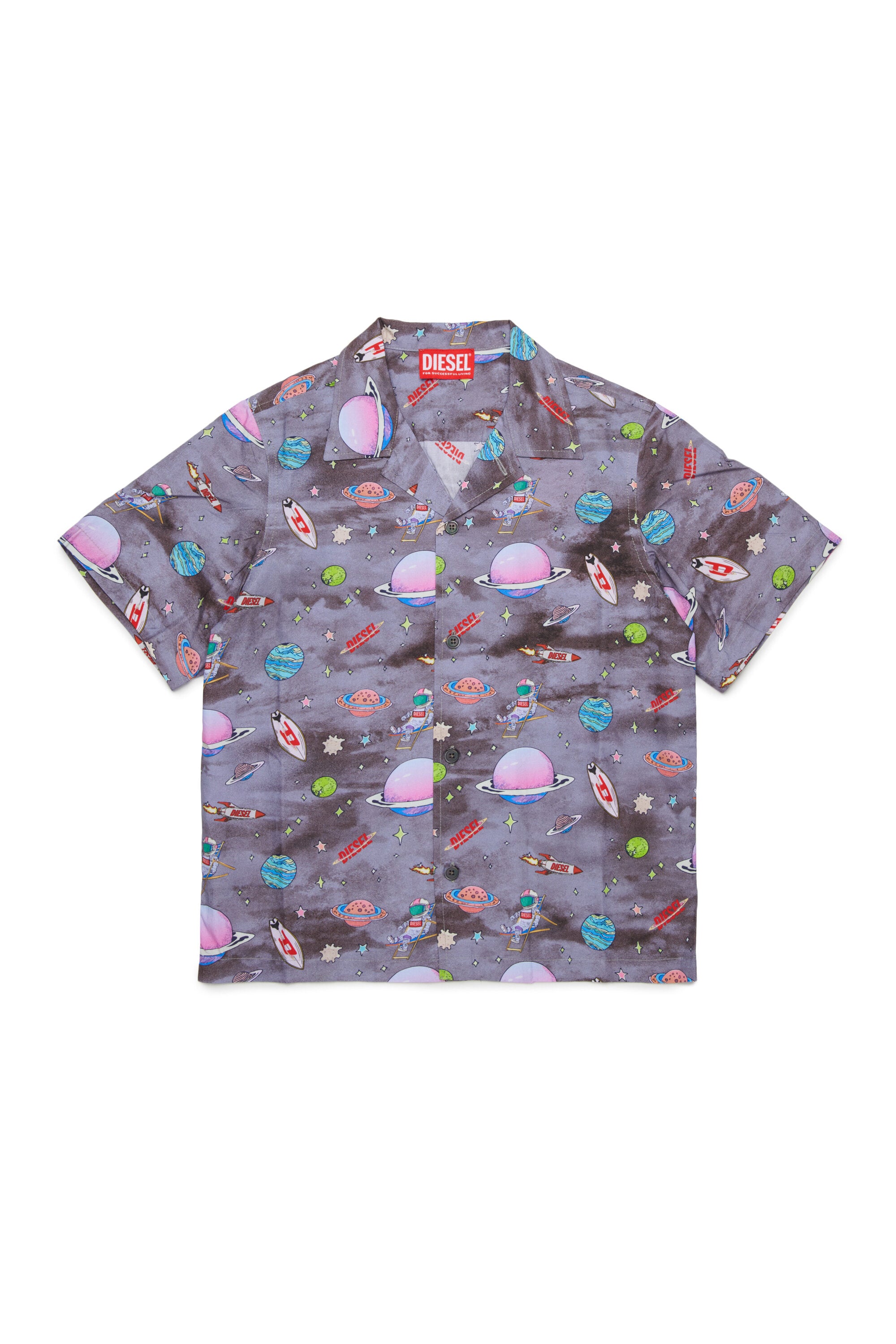 Short-sleeved shirt with logo