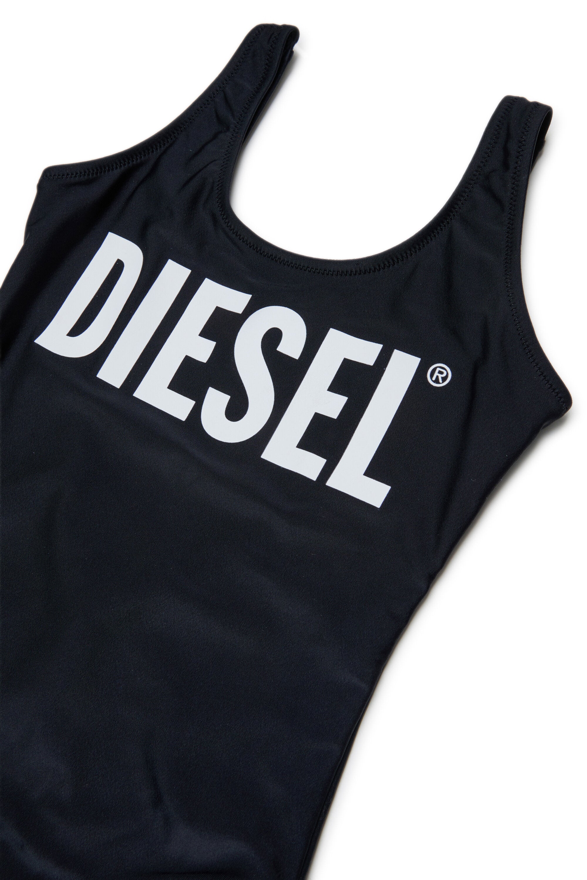 One-piece swimsuit with logo