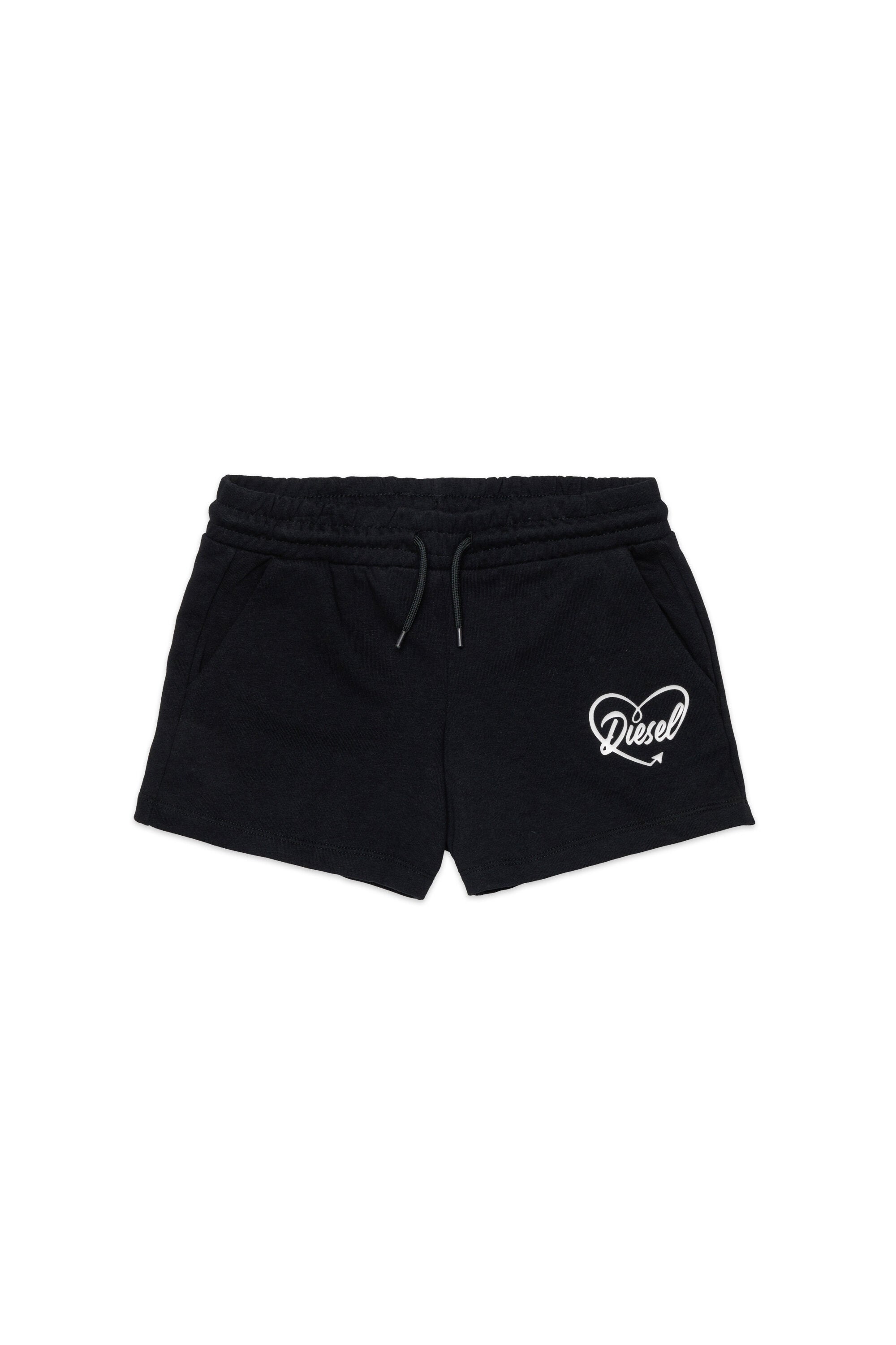 Fleece shorts with logo