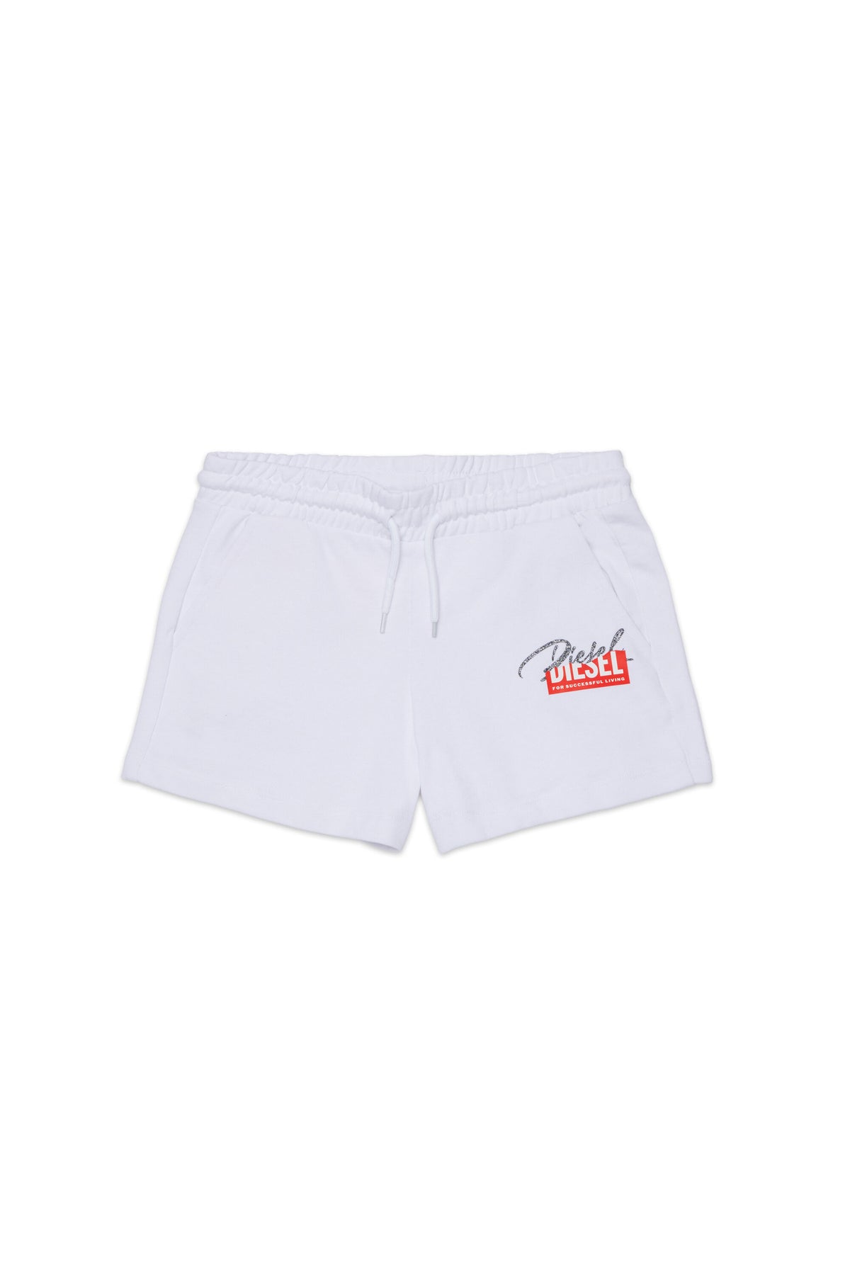 Fleece shorts with logo