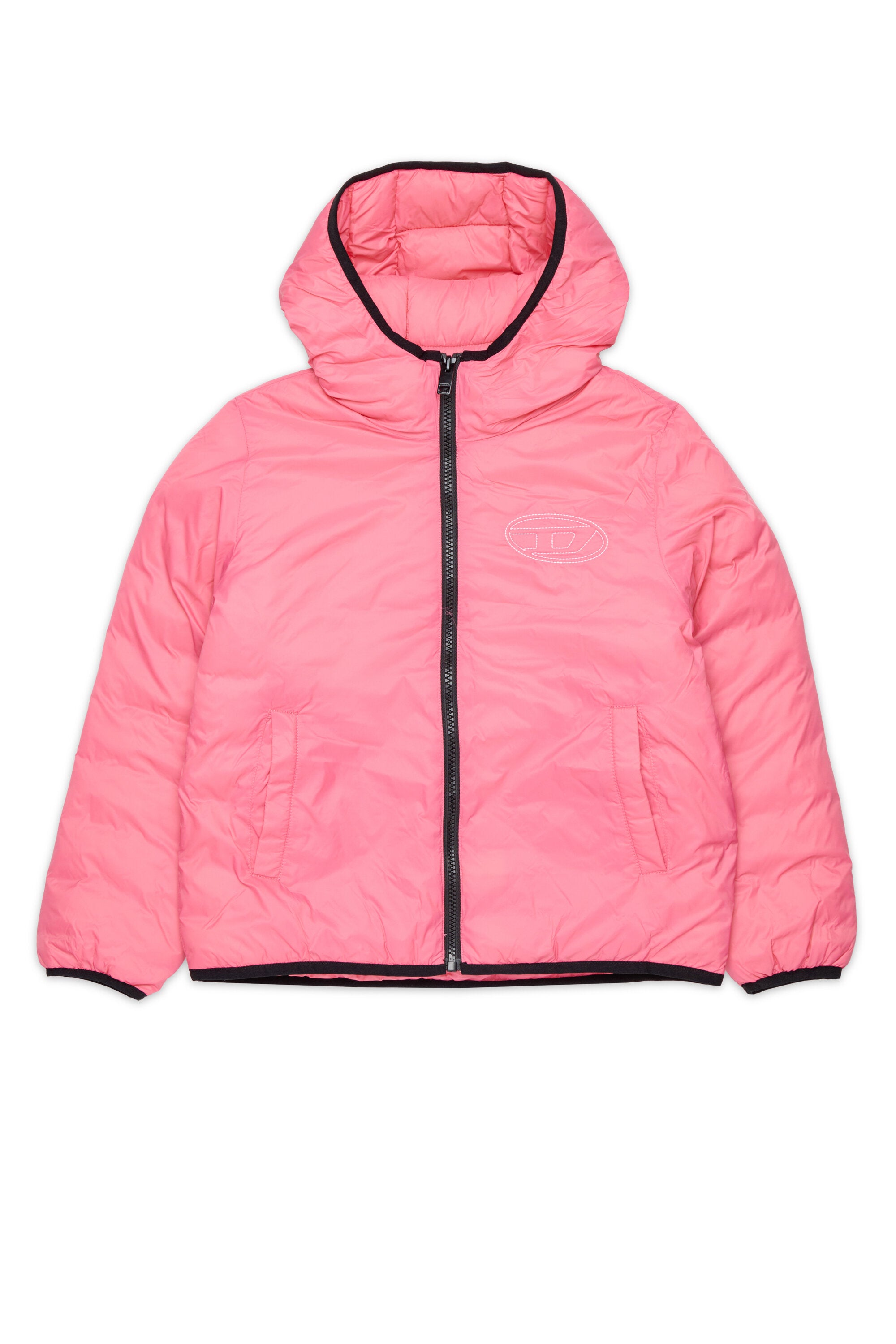 Padded jacket with printed logo