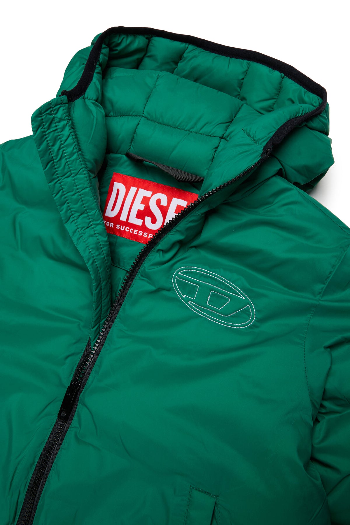 Padded jacket with printed logo
