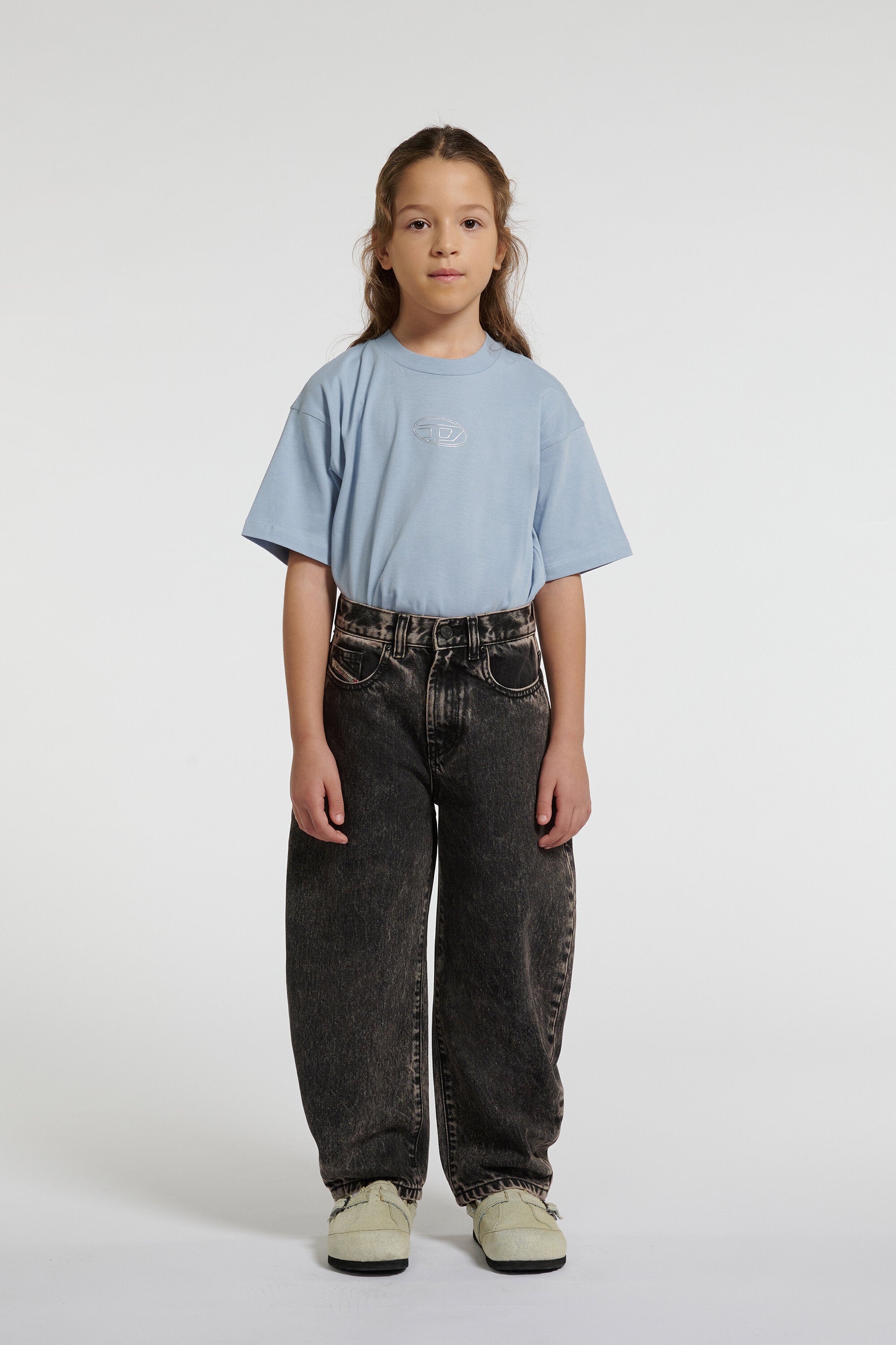 Relaxed fit gray wash jeans - D-Milty