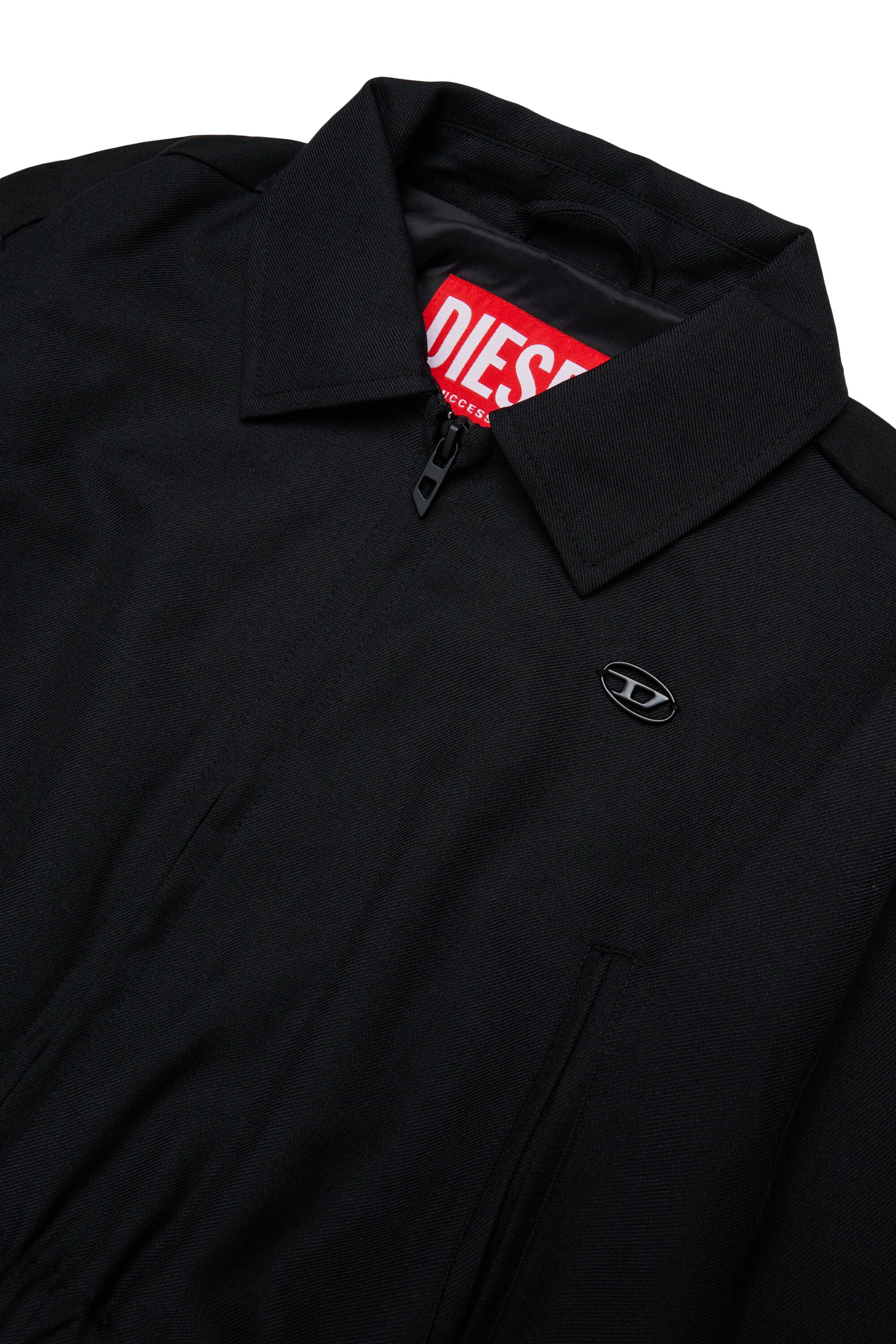 Short jacket with printed logo