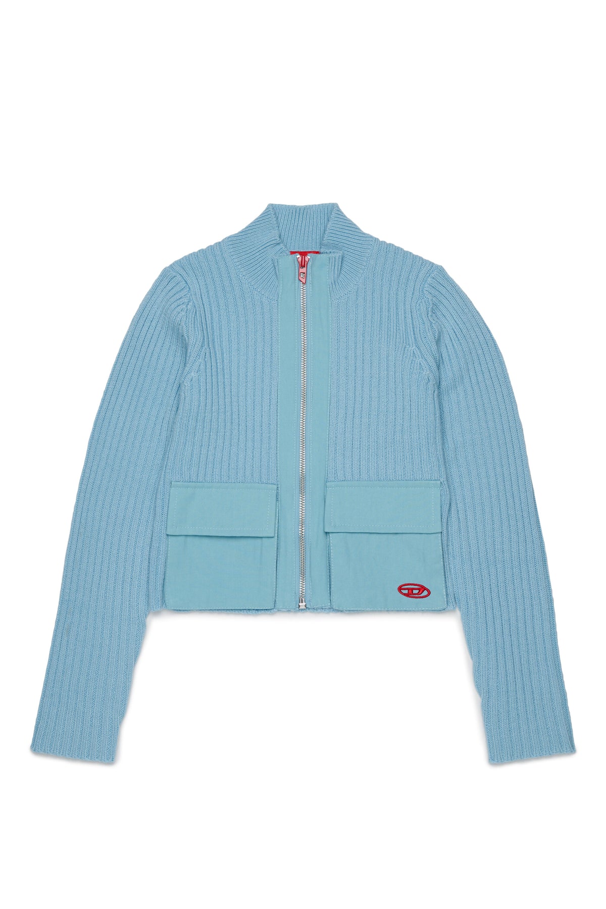 Zip cardigan with logo