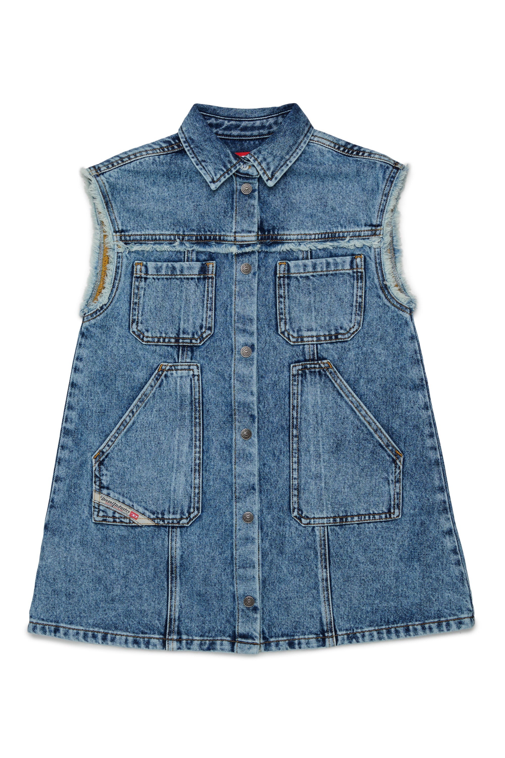 Sleeveless denim dress
