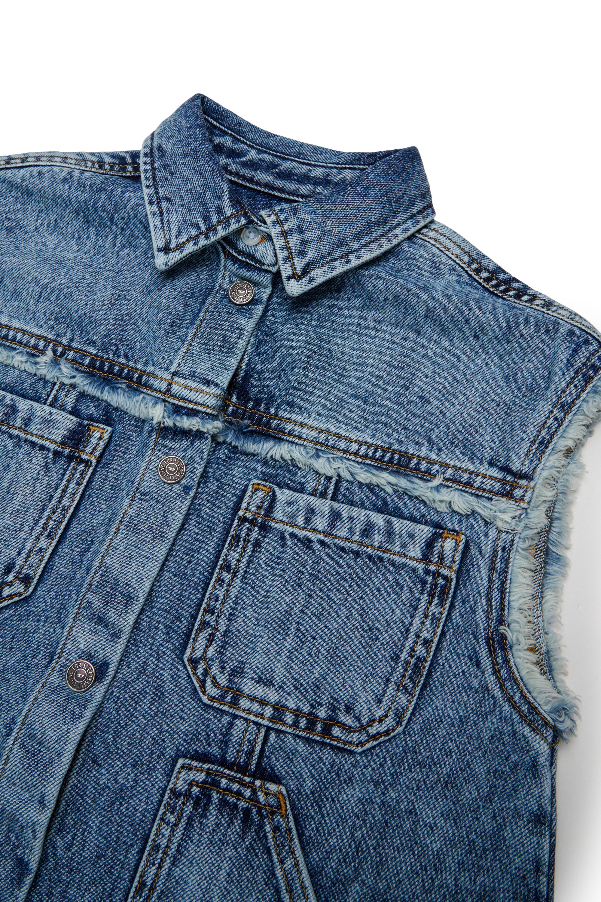 Sleeveless denim dress