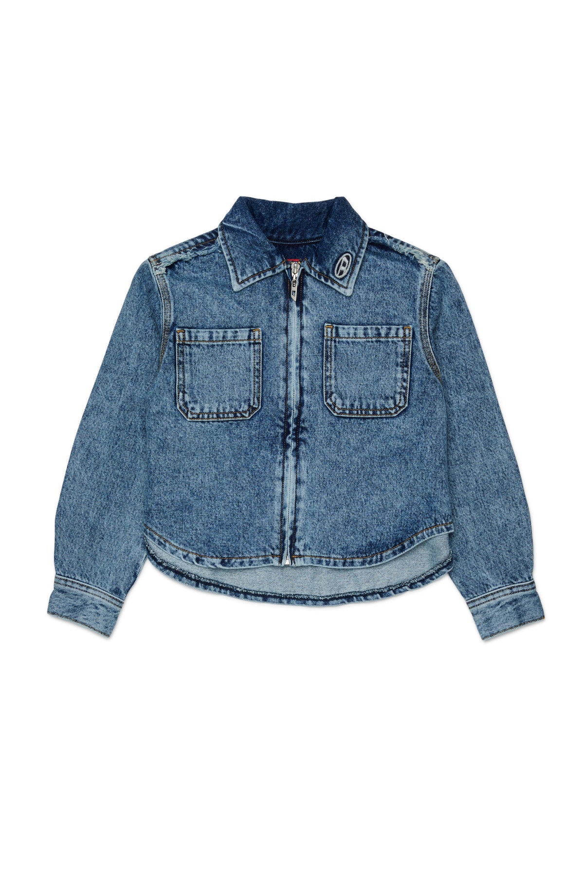 Denim shirt with logo