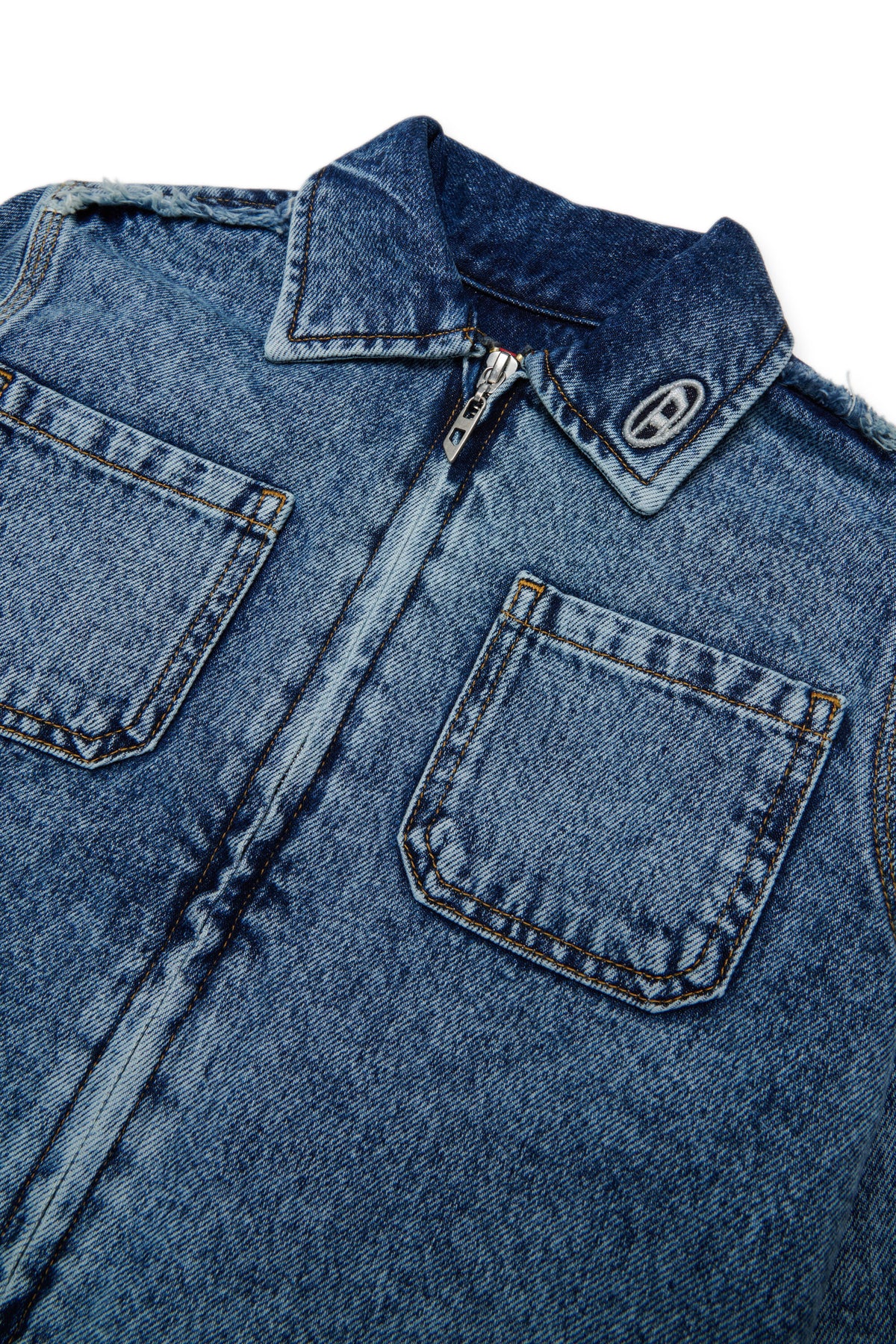 Denim shirt with logo