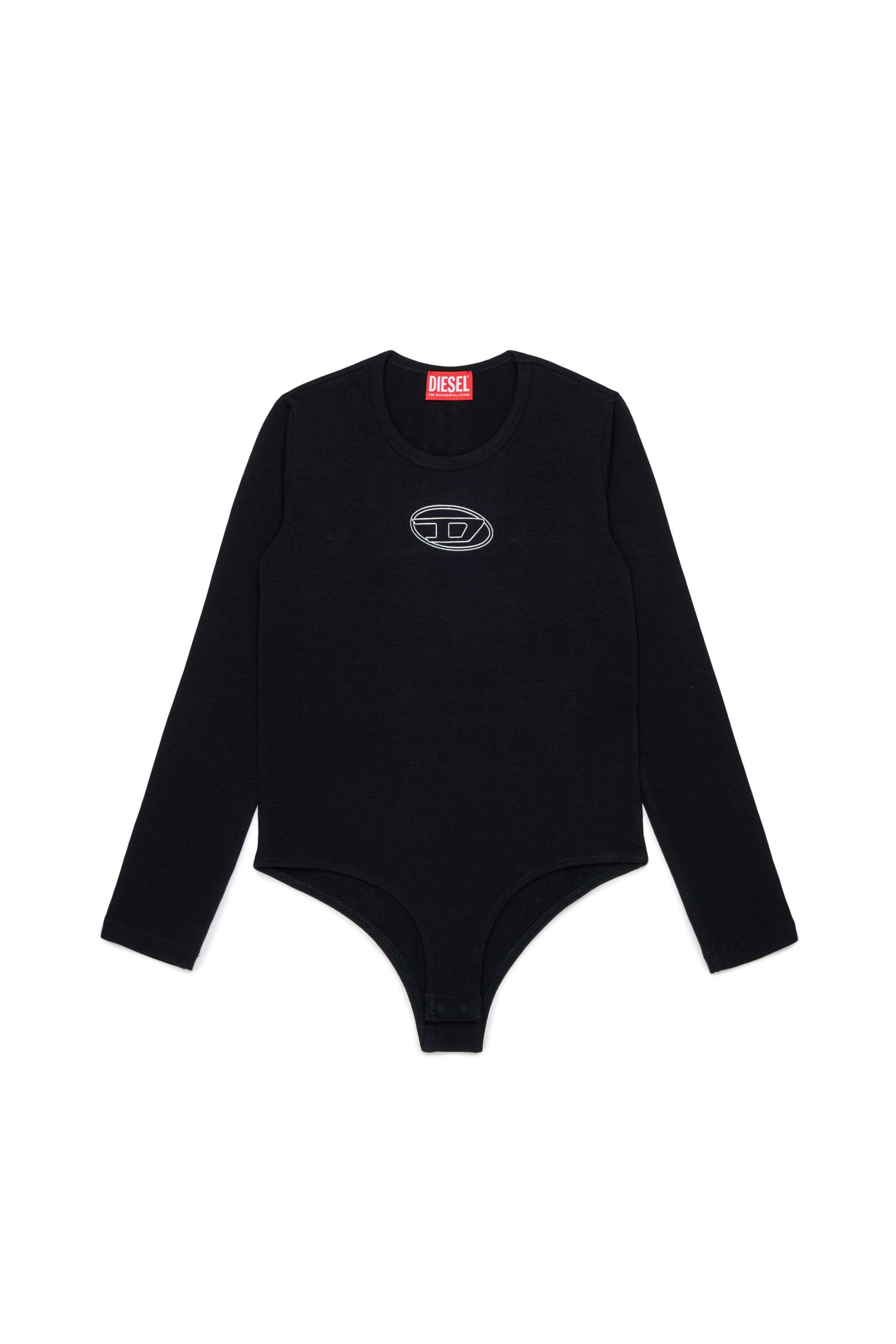 Long-sleeve bodysuit with logo