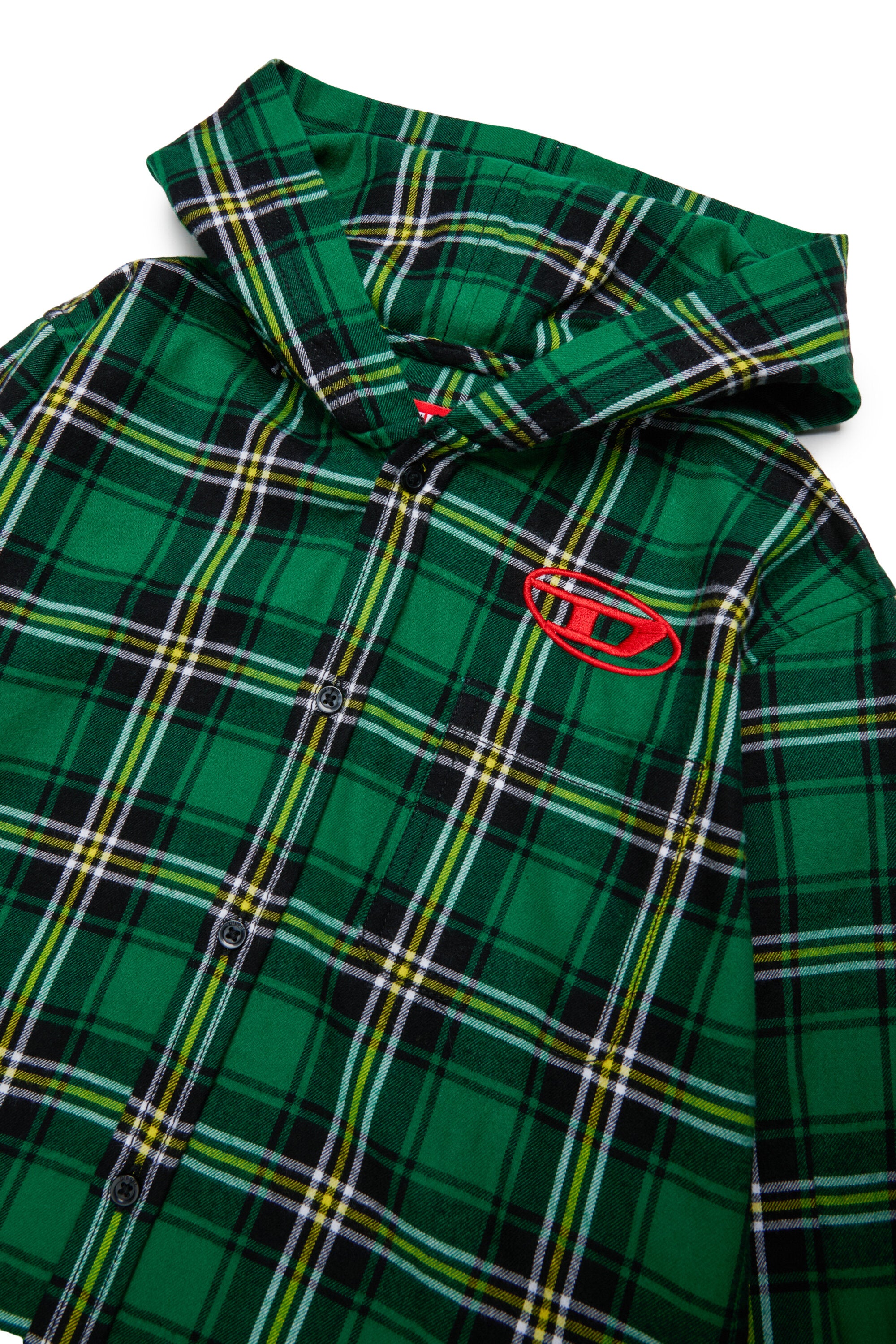 Checked shirt with logo