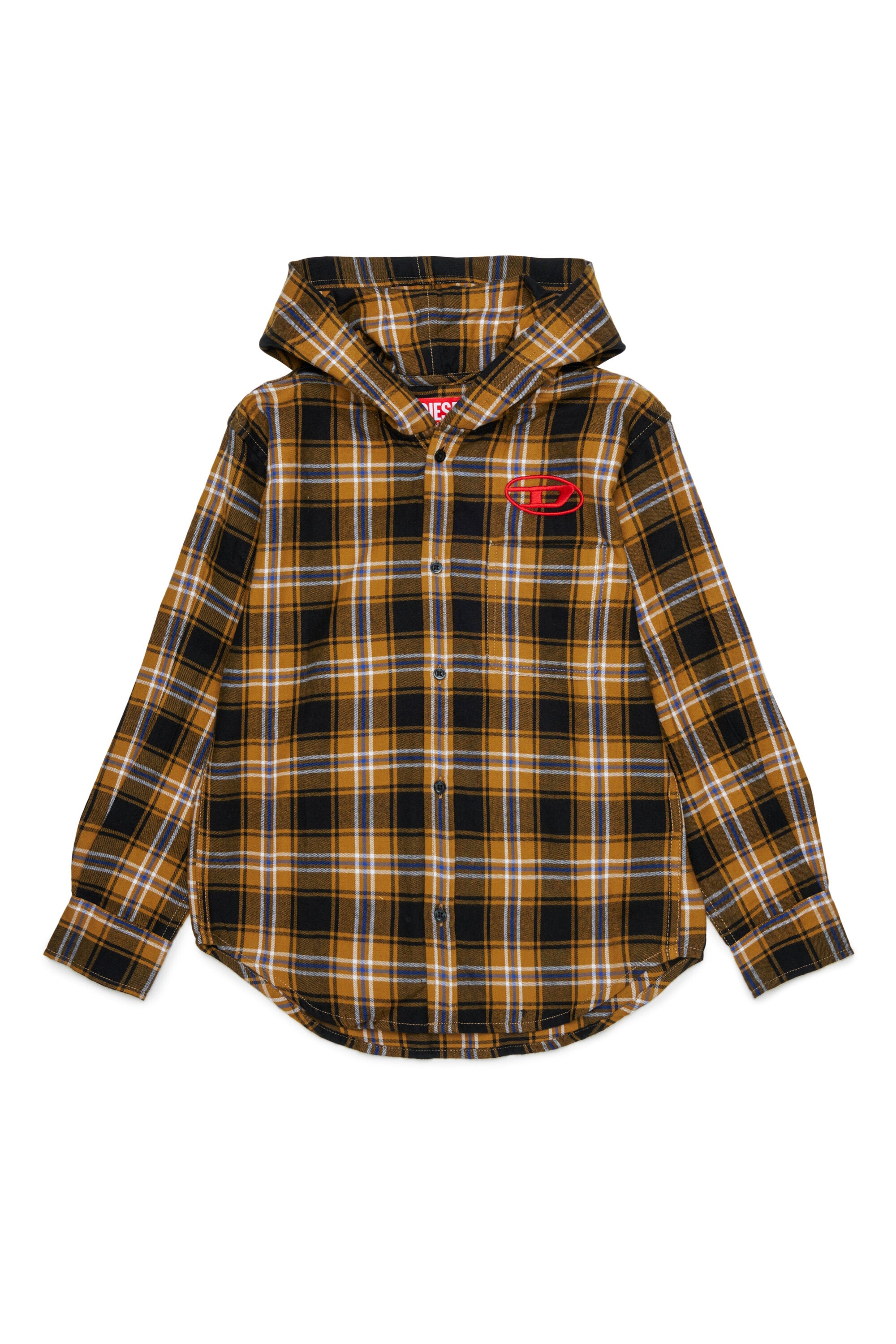 Checked shirt with logo