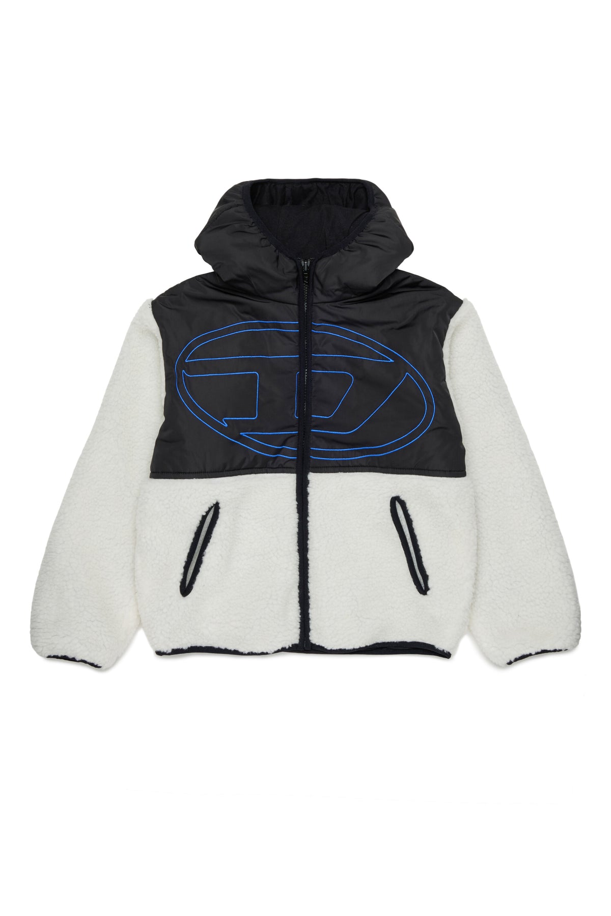 Teddy jacket with printed logo