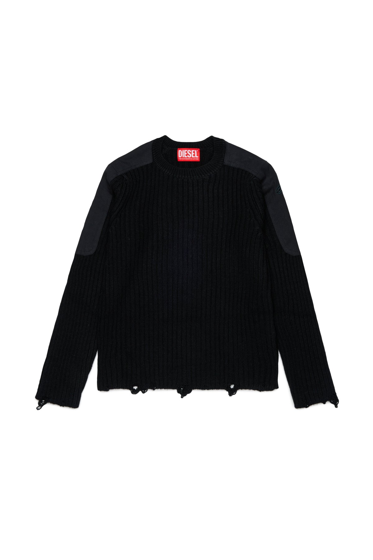 Ribbed crew-neck pullover