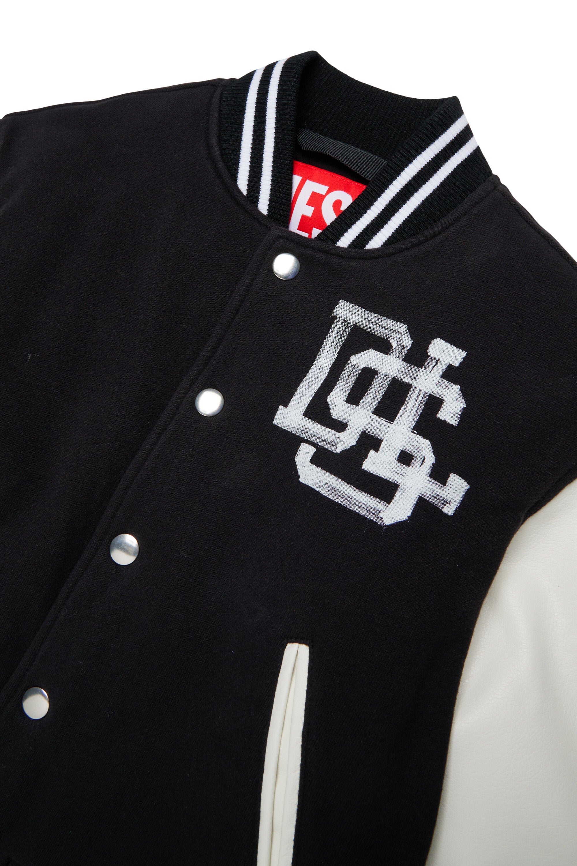 Bomber jacket with printed logo