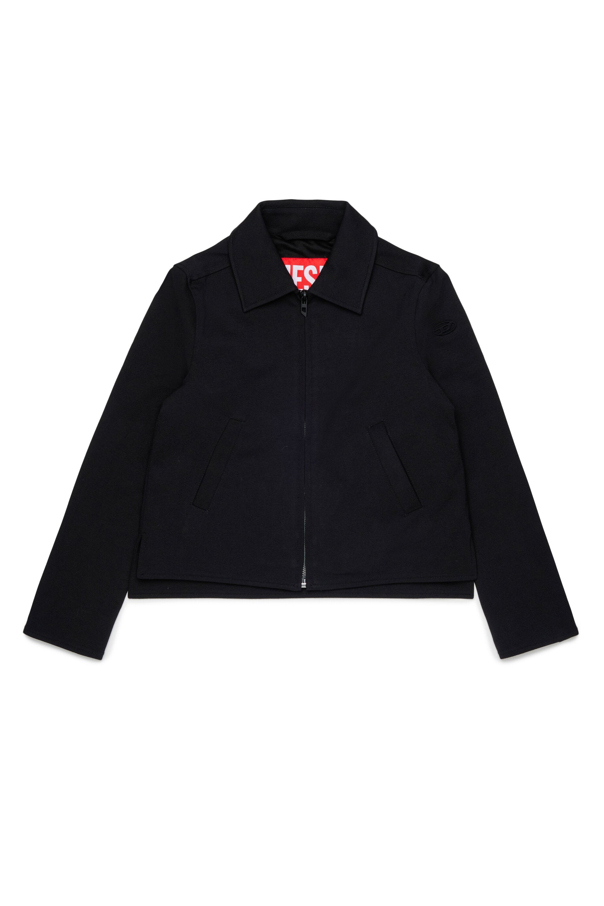 Knit jacket with logo