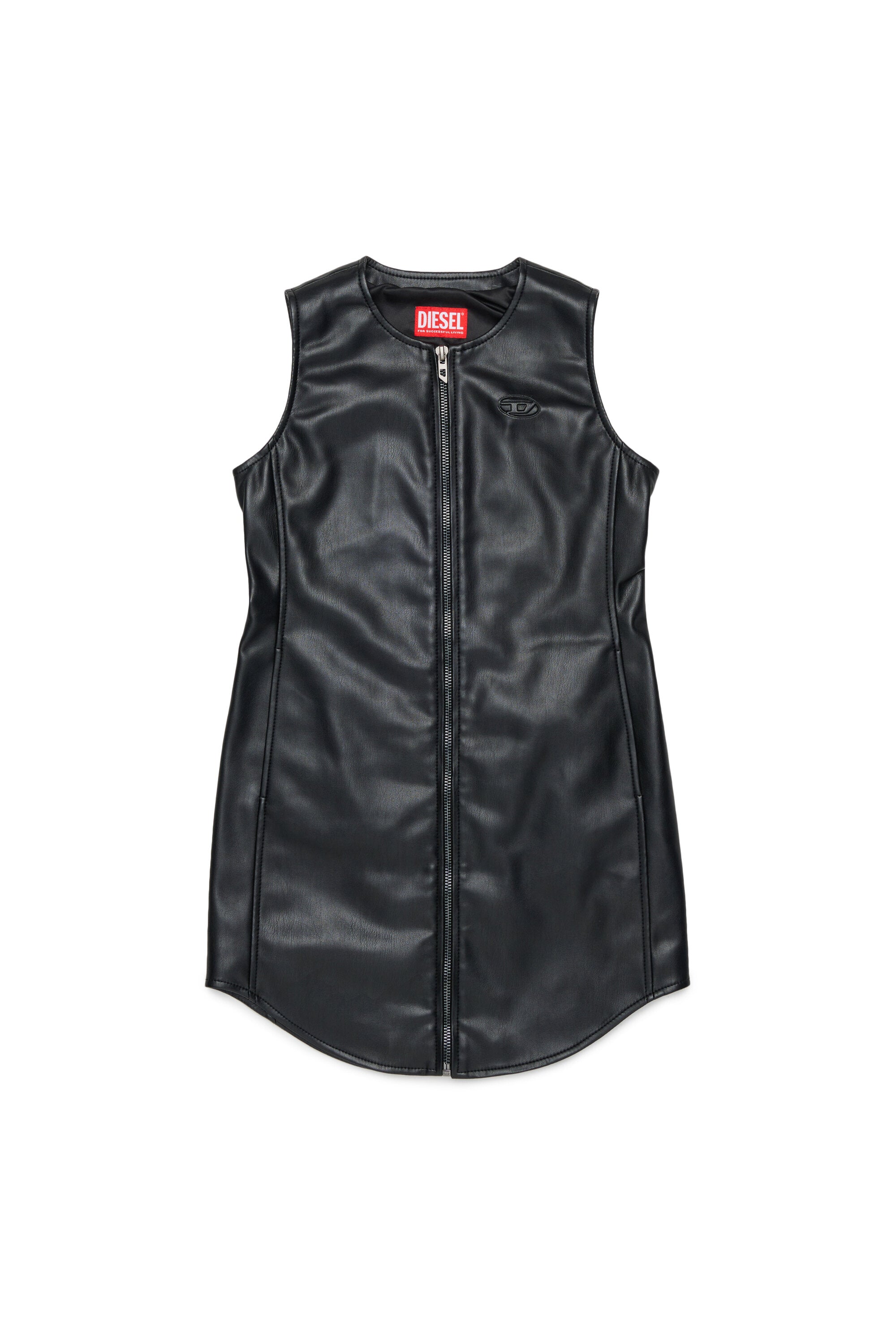 Sleeveless dress with logo