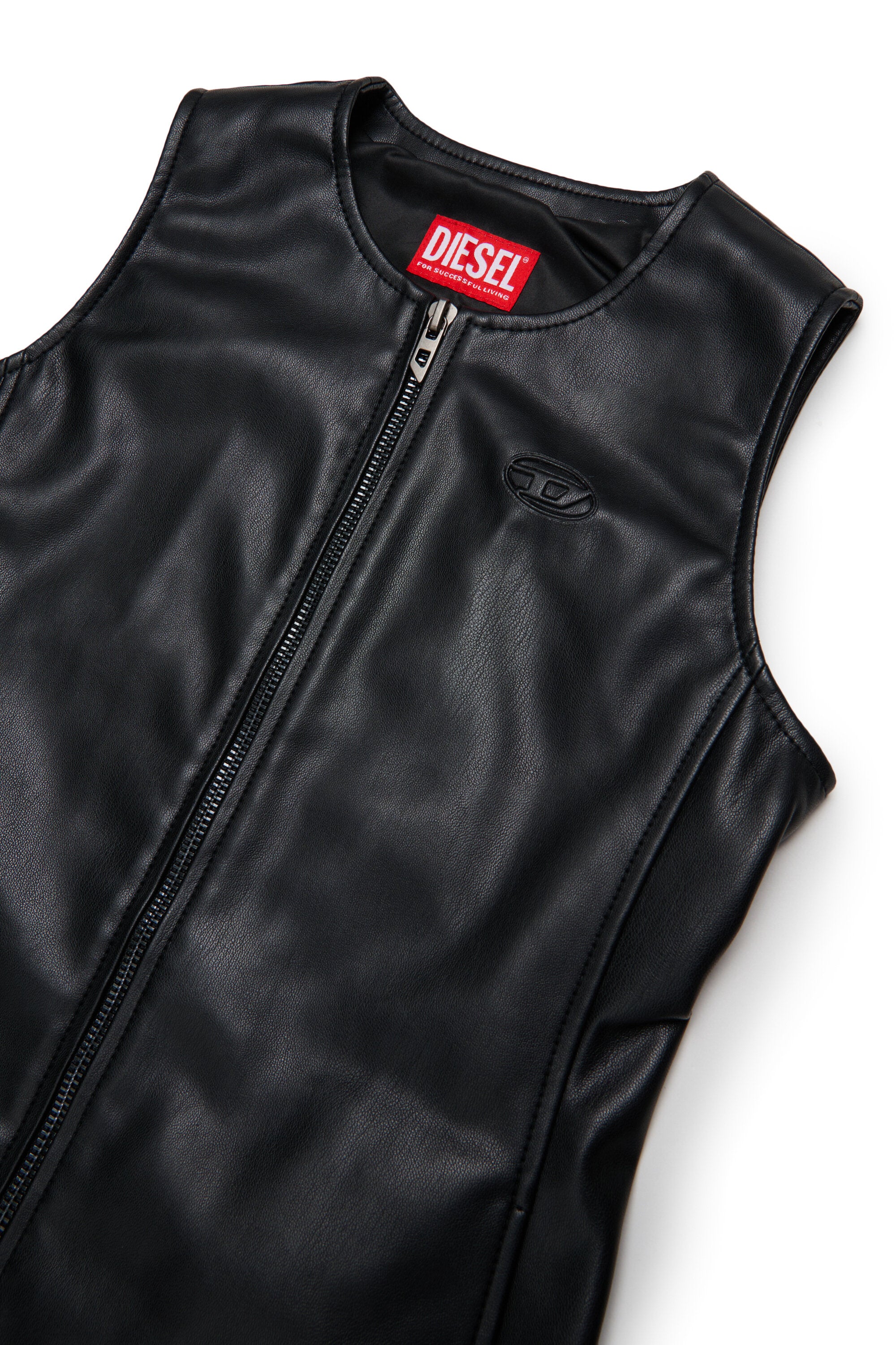 Sleeveless dress with logo