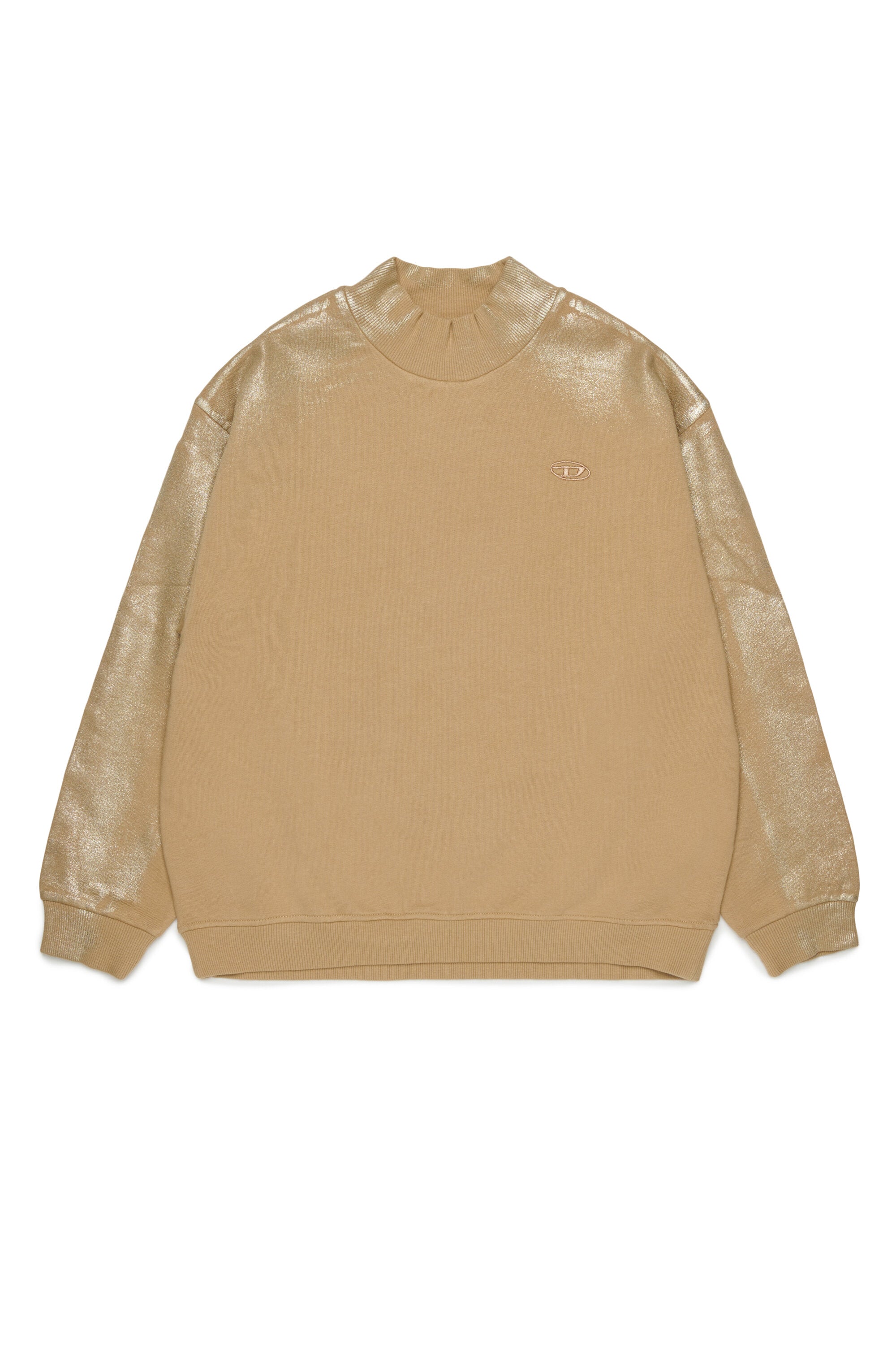 Crewneck sweatshirt with metallic effect