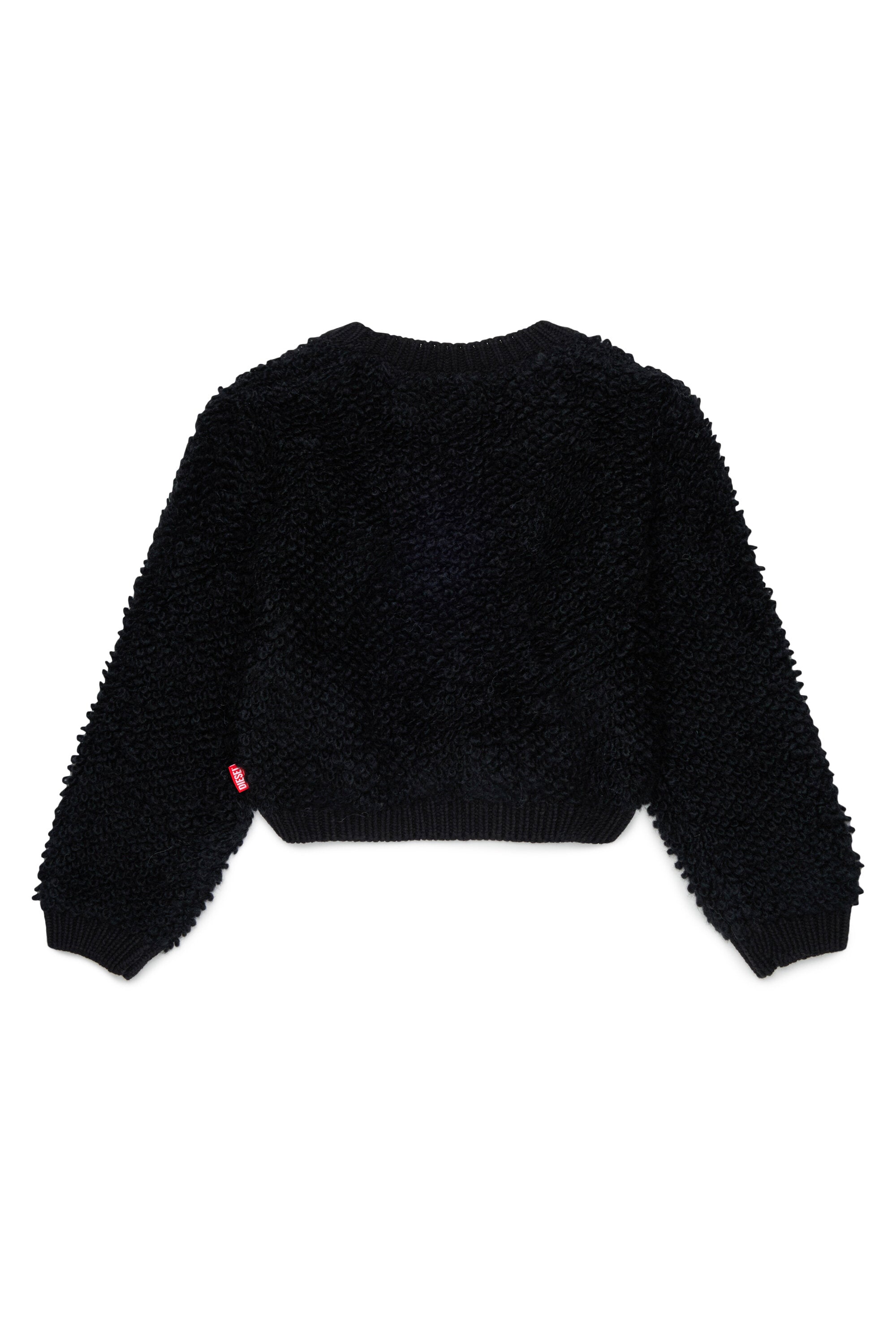 Knitted zip cardigan with logo