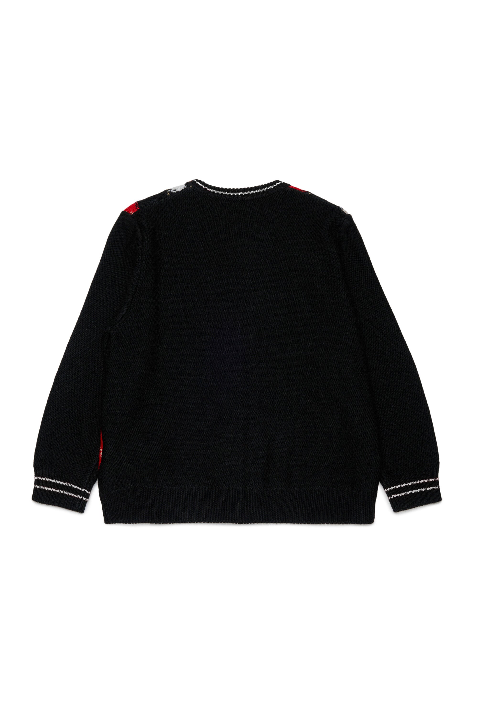 Wool blend cardigan with logo