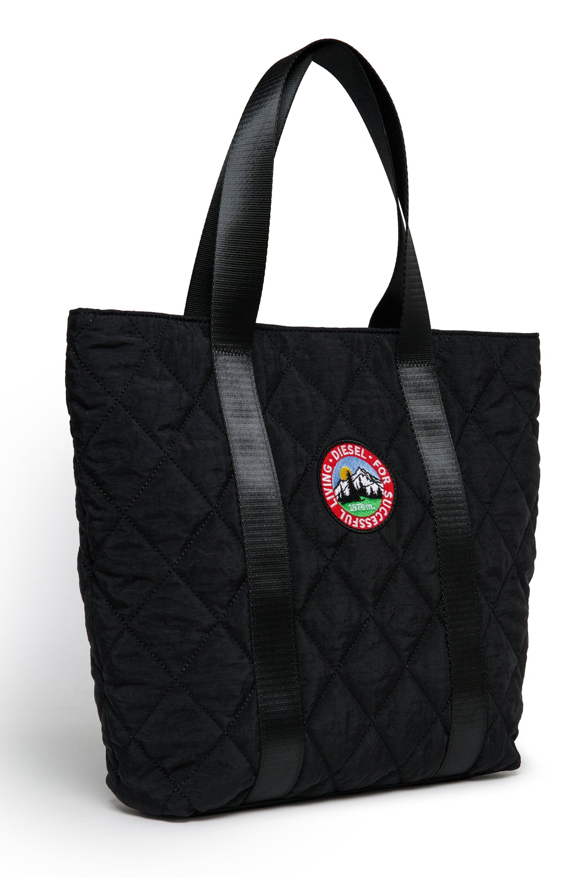 Quilted bag with logo