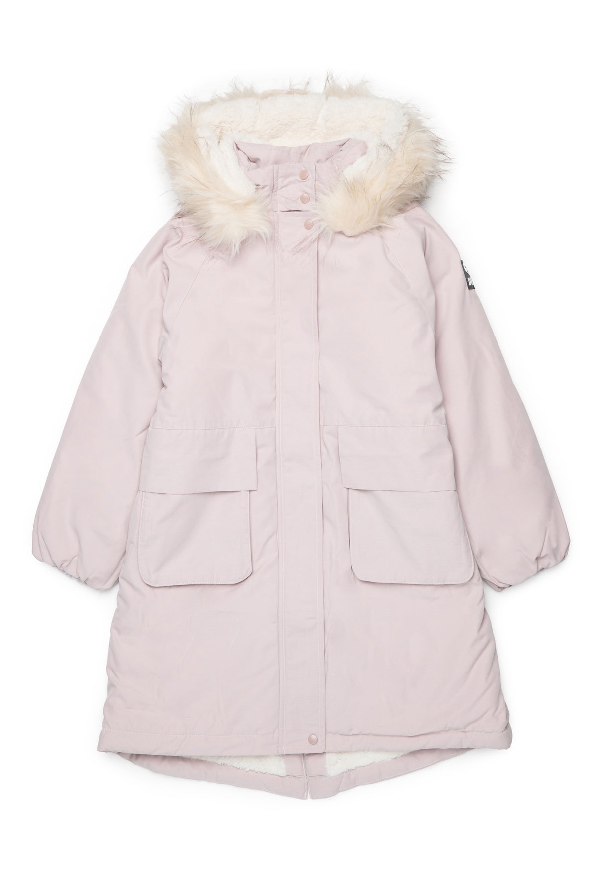 Parka jacket with printed logo