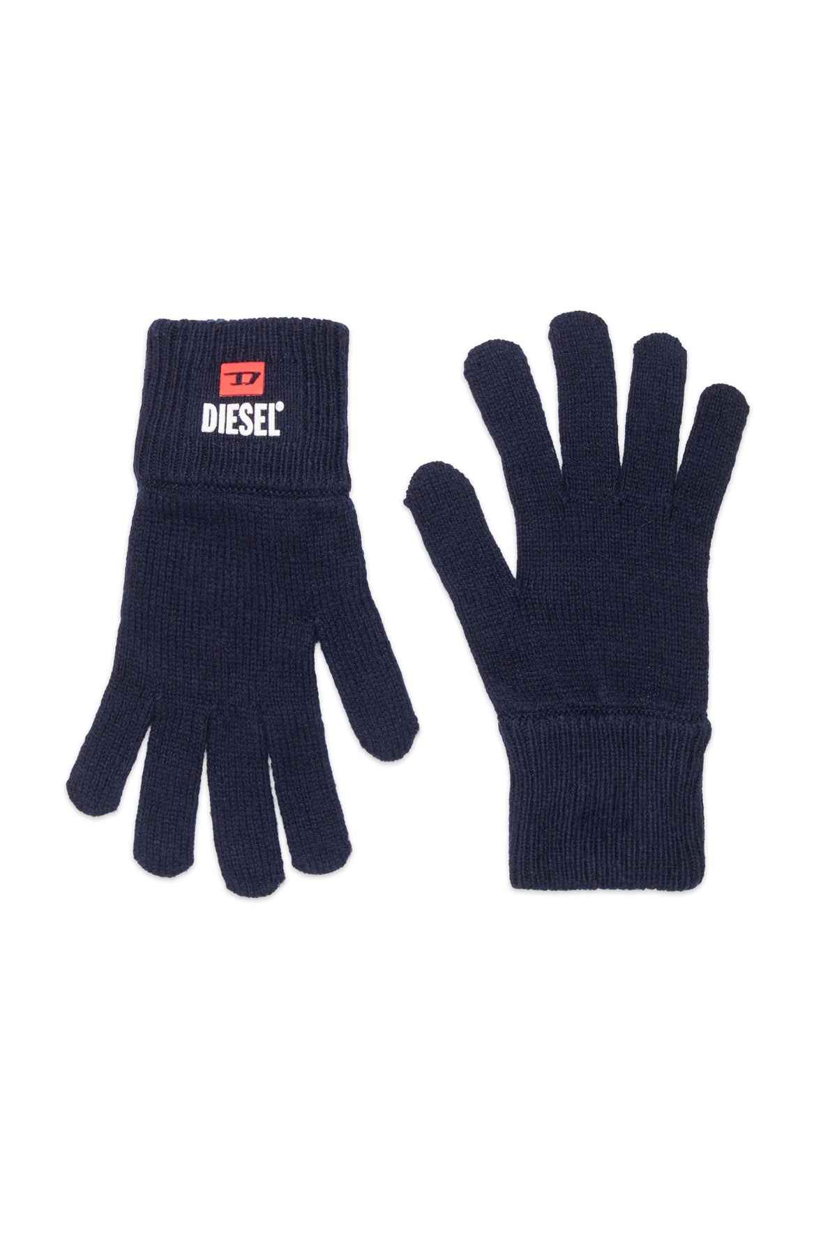 Wool and cotton blend gloves with logo