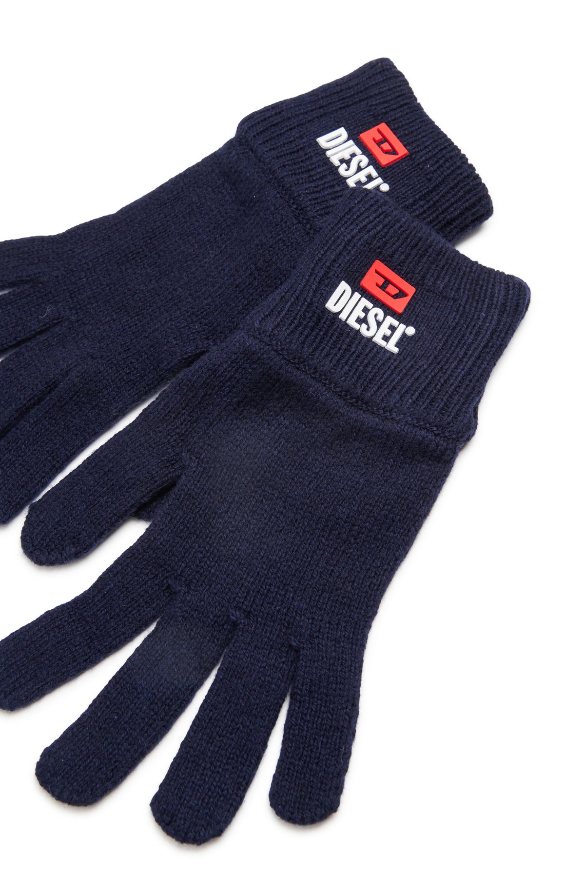 Wool and cotton blend gloves with logo
