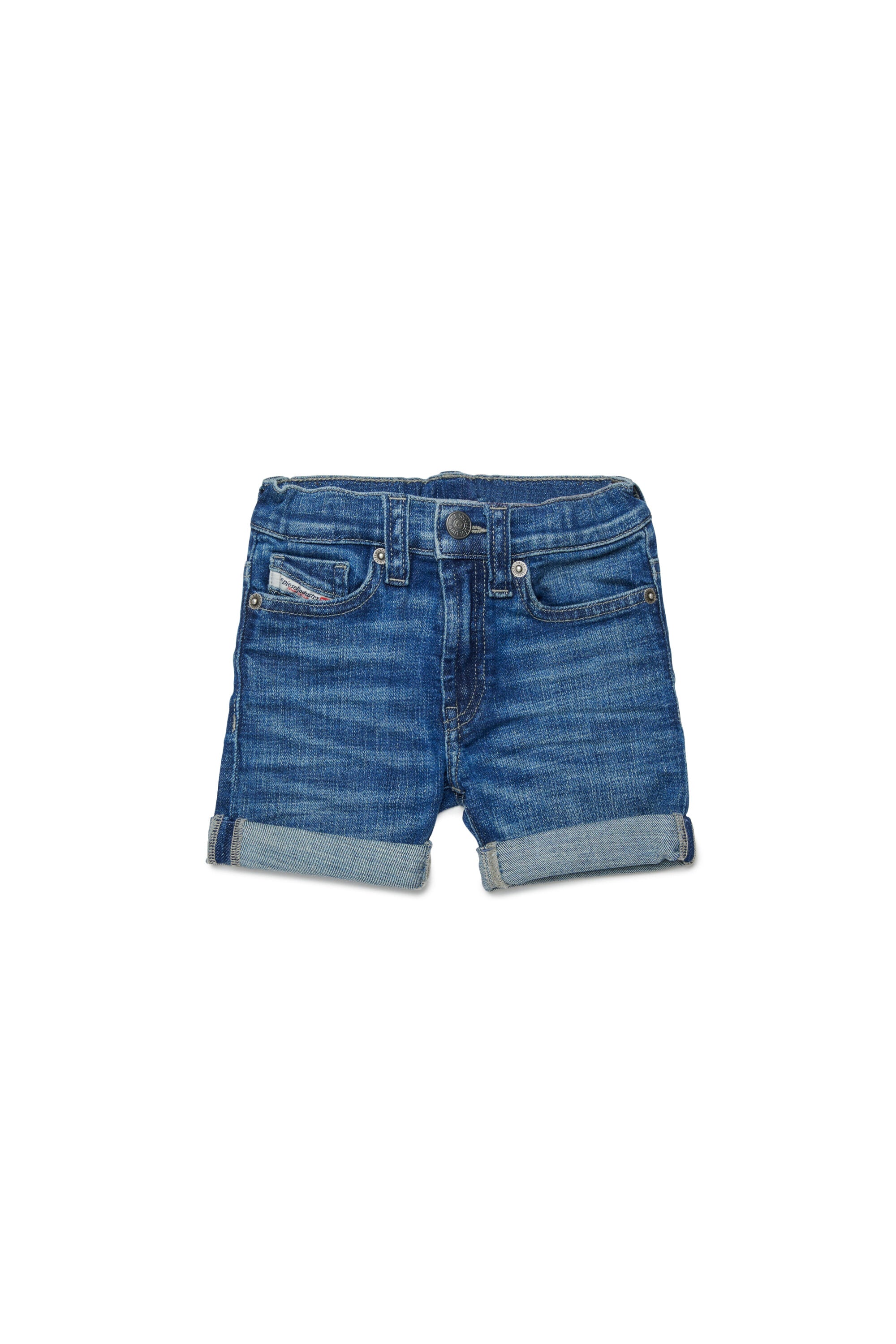 Denim shorts with turn-ups