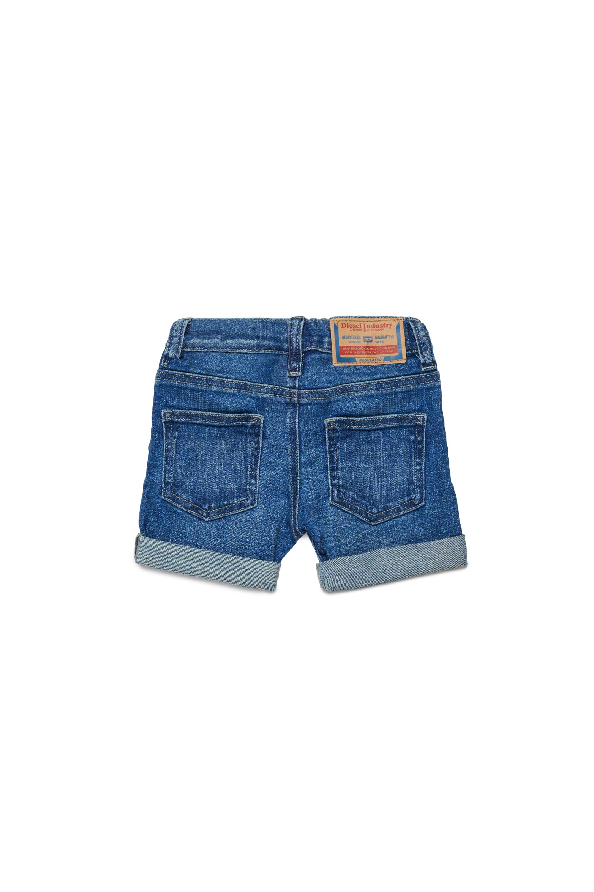 Denim shorts with turn-ups