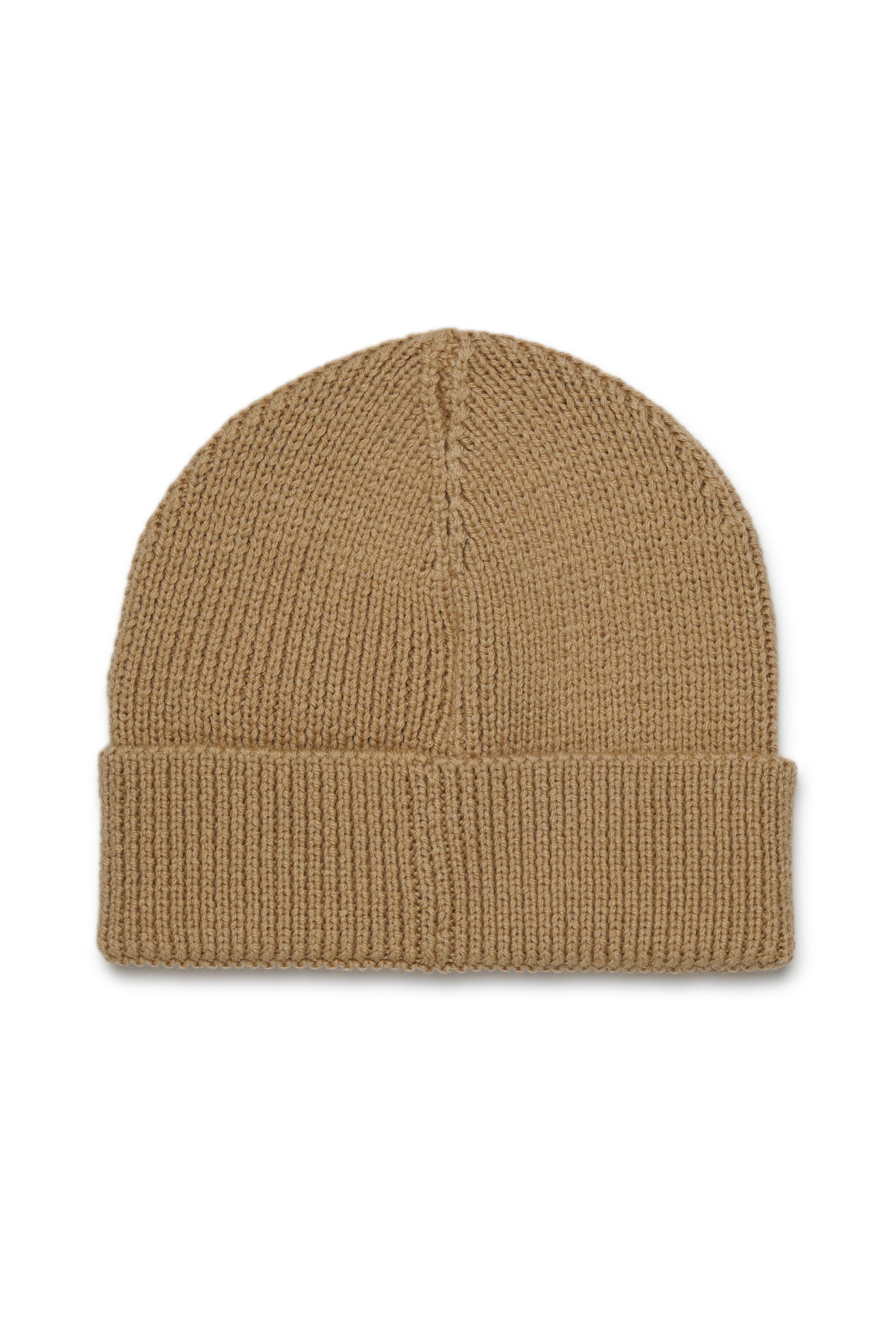 Wool-blend beanie with patch Oval D