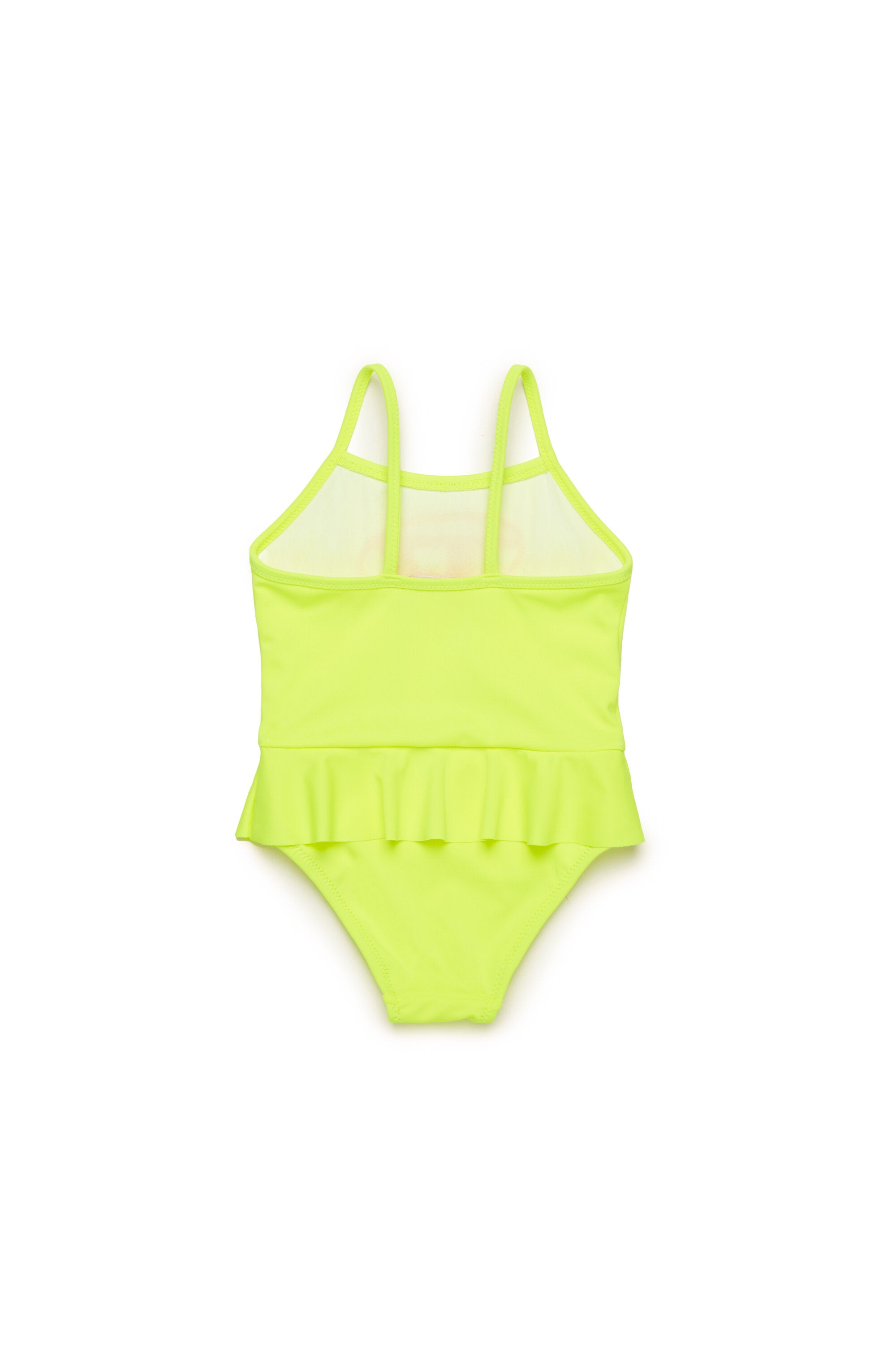 One-piece swimsuit with ruffles