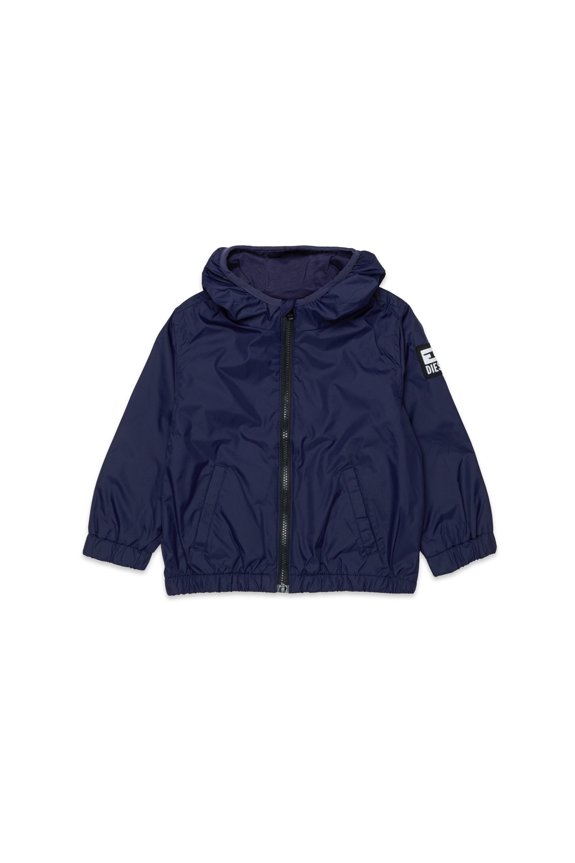 Windbreaker with printed logo